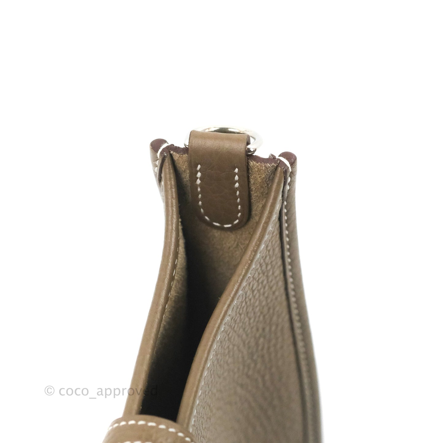 Hermès Mini Evelyne 16 Etoupe Clemence Palladium Hardware