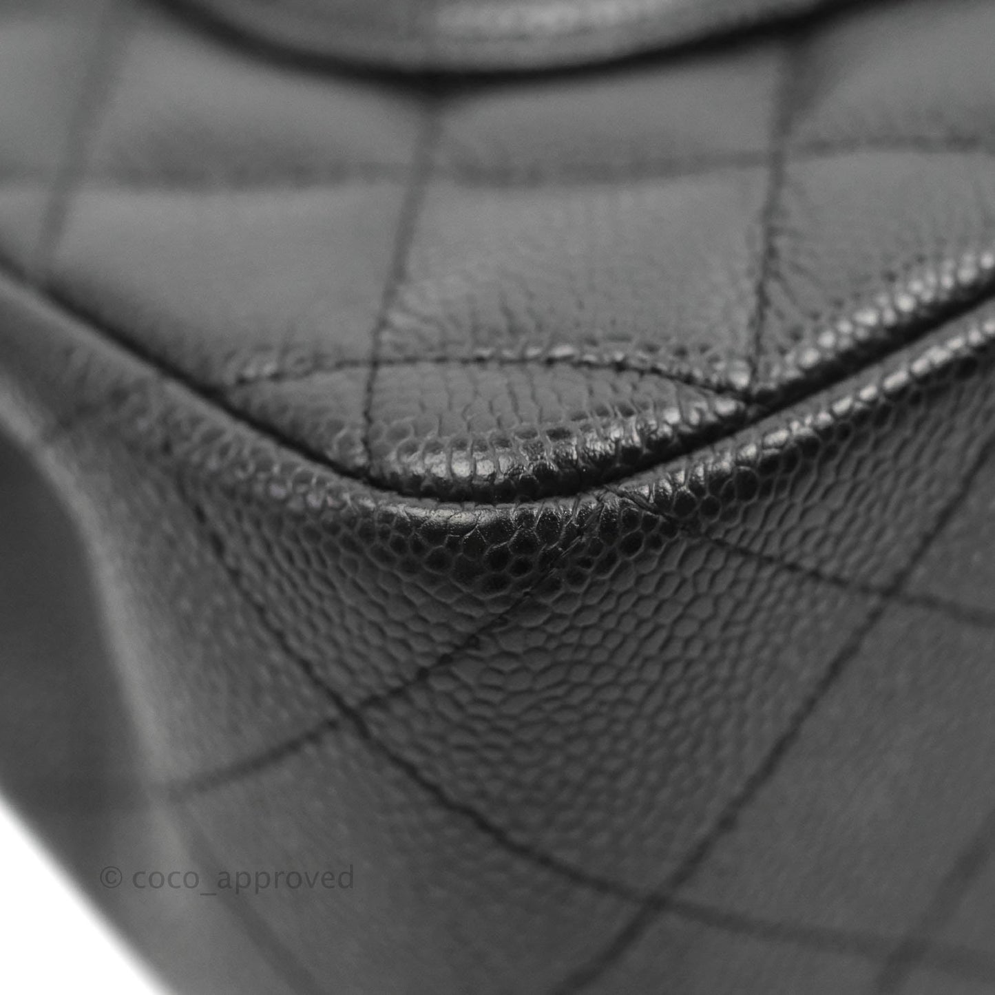 Chanel Jumbo Single Flap Black Caviar Silver Hardware