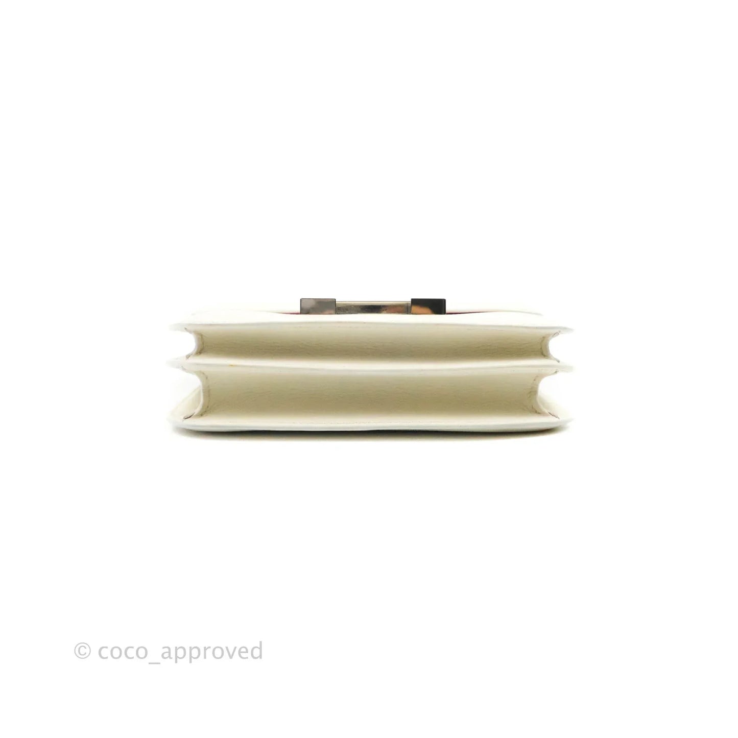 Hermès Constance HSS Mini 18cm White Evercolor Palladium Hardware