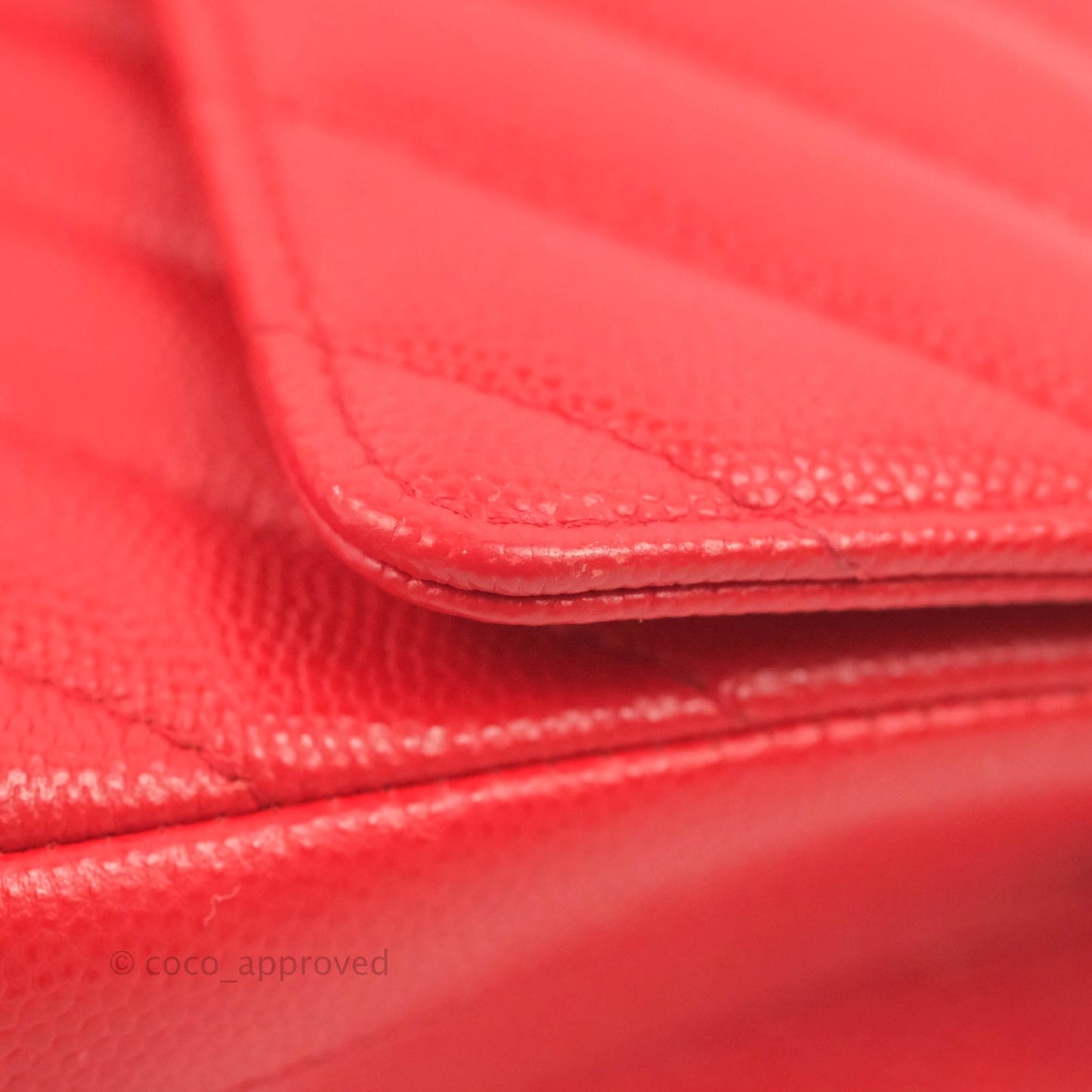 Chanel Quilted Mini Rectangular Flap Red Chevron Caviar Silver Hardware