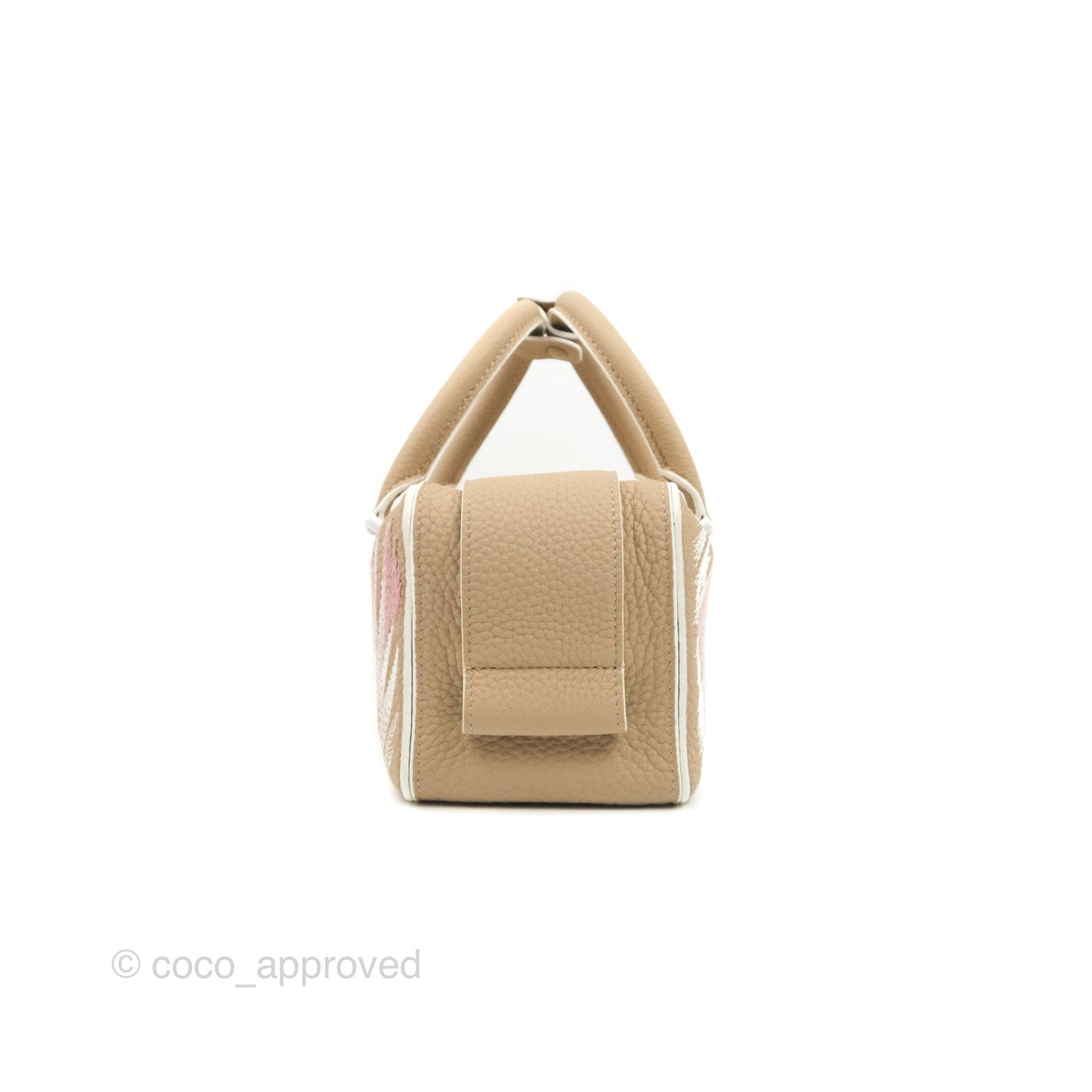 Delvaux Cool Box Mini Taurillon Soft Grained Calfskin Sand Broderies