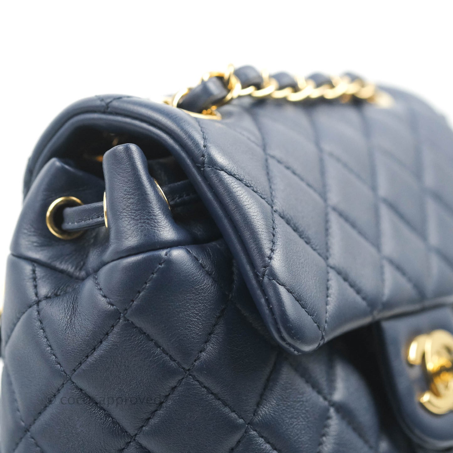 Chanel Mini Navy Calfskin Urban Spirit Backpack ⁣⁣⁣⁣⁣⁣⁣⁣⁣⁣⁣⁣⁣⁣Gold Hardware