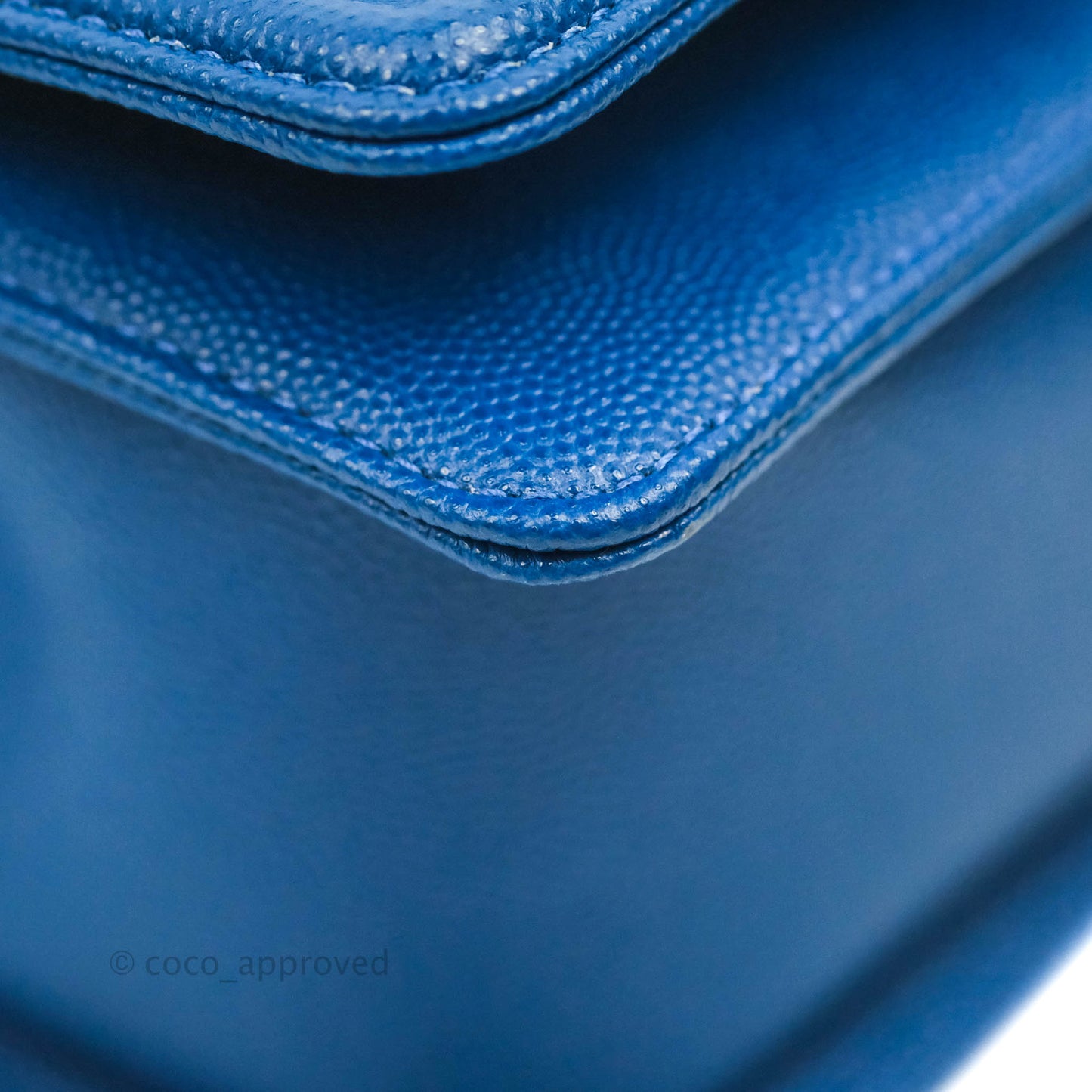 Chanel Quilted Medium Boy Blue Caviar Ruthenium Hardware