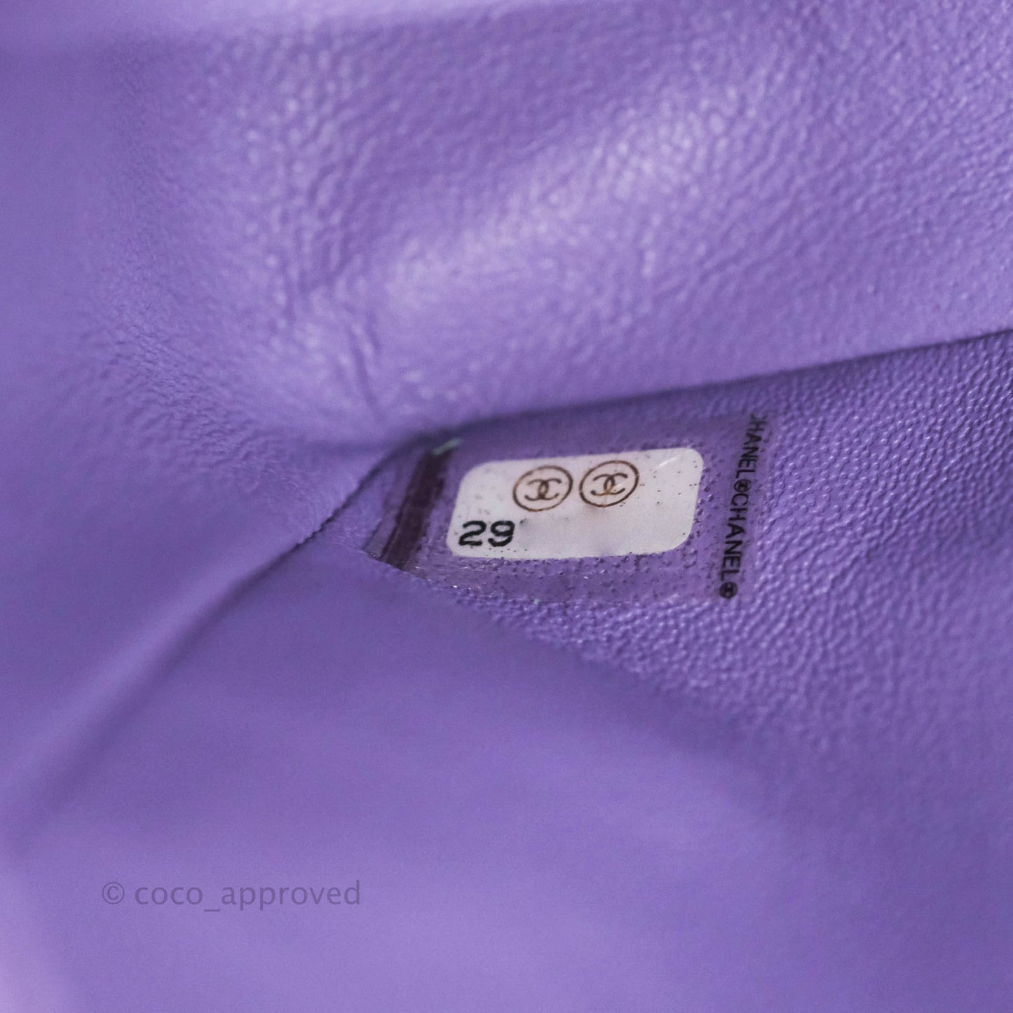 Chanel Small Classic Quilted Flap Purple Caviar Gold Hardware 20S