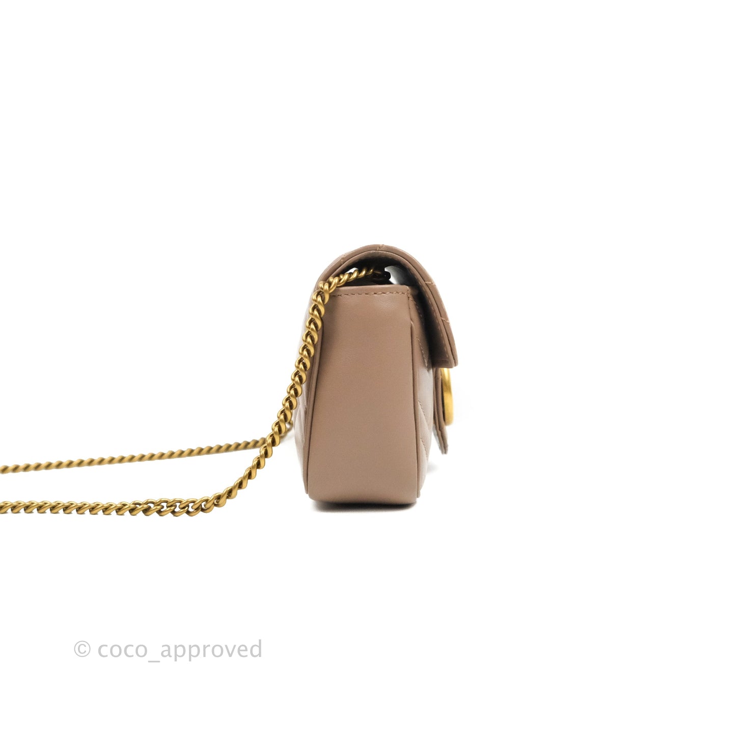 Gucci GG Marmont Matelassé Leather Super Mini Bag Dusty Pink