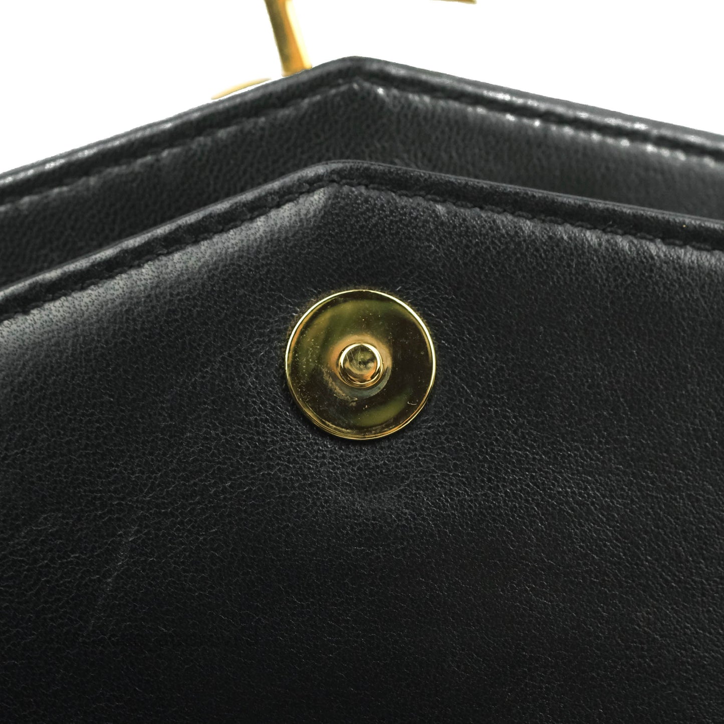 Saint Laurent Small Sulpice Triple V-Flap Black Lambskin Crossbody Bag