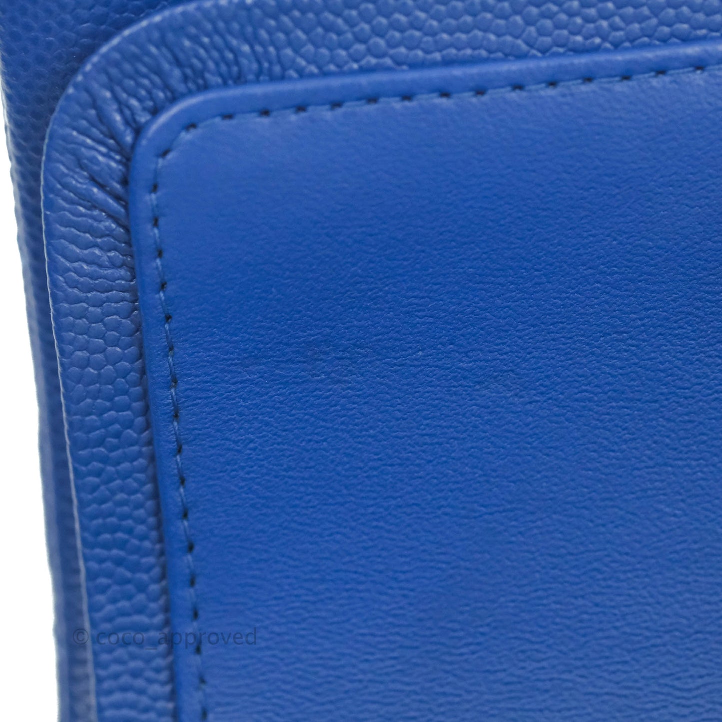 Chanel Small Classic Quilted Flap Blue Caviar Silver Hardware