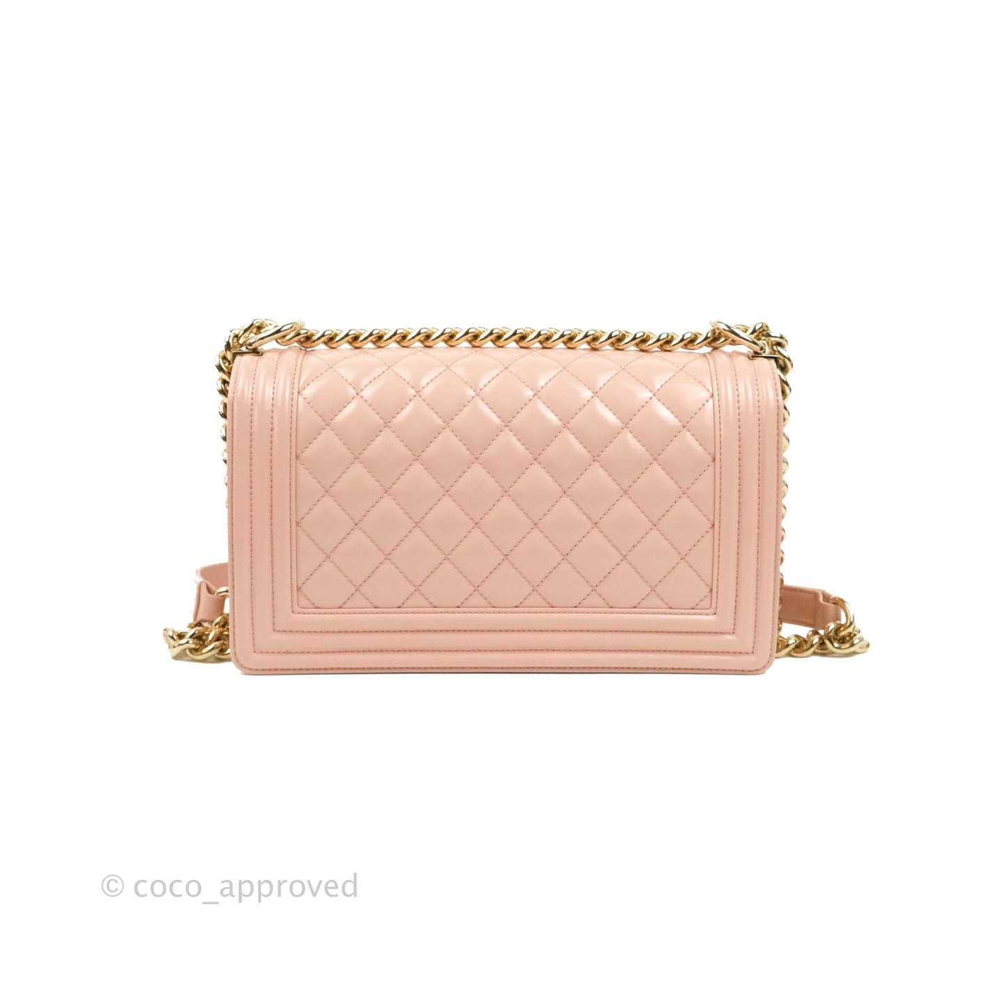 Chanel Quilted Medium Boy Iridescent Pink Shiny Calfskin Gold Hardware
