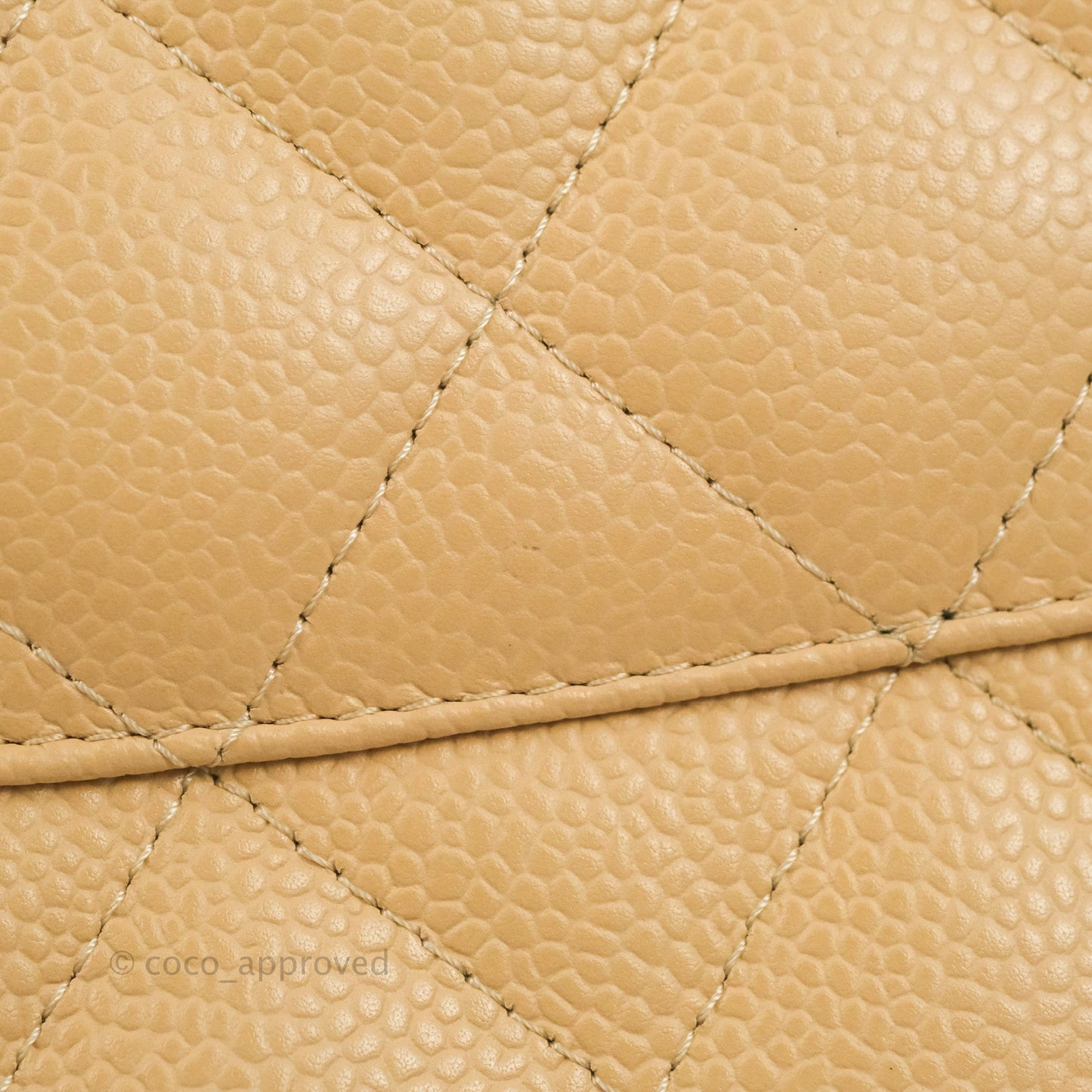 Chanel Jumbo Double Flap Beige Caviar Gold Hardware⁣⁣