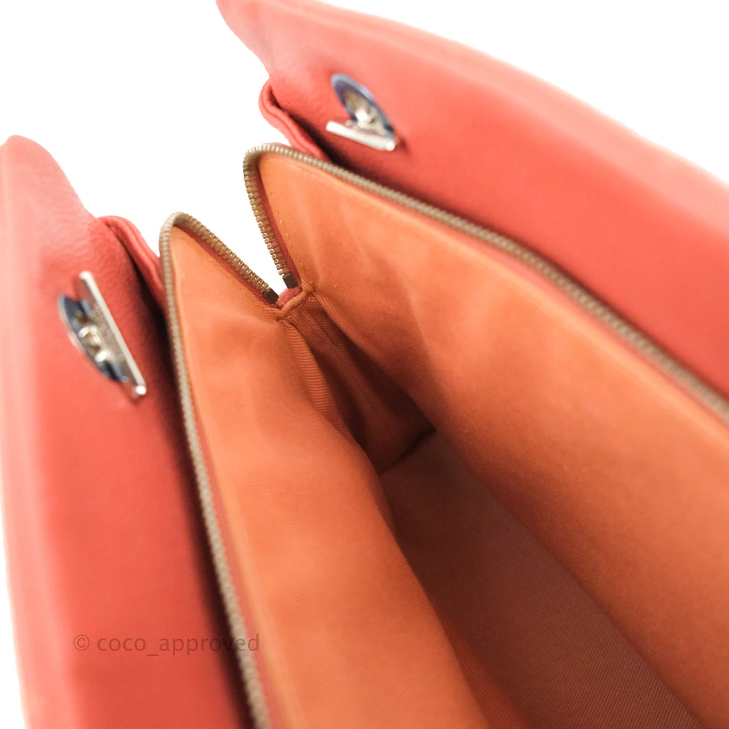 Chanel Quilted Caviar Leather Timeless CC Soft Shopping Tote Bag Coral Pink