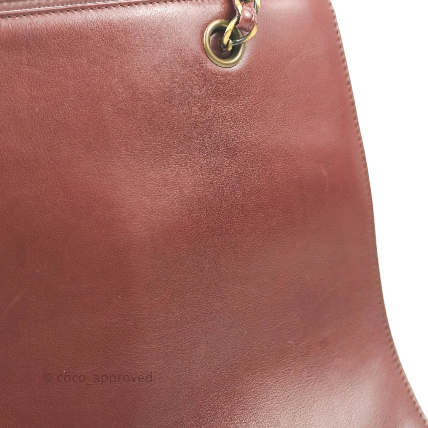 Chanel Vintage Burgundy Calfskin Tote Bag