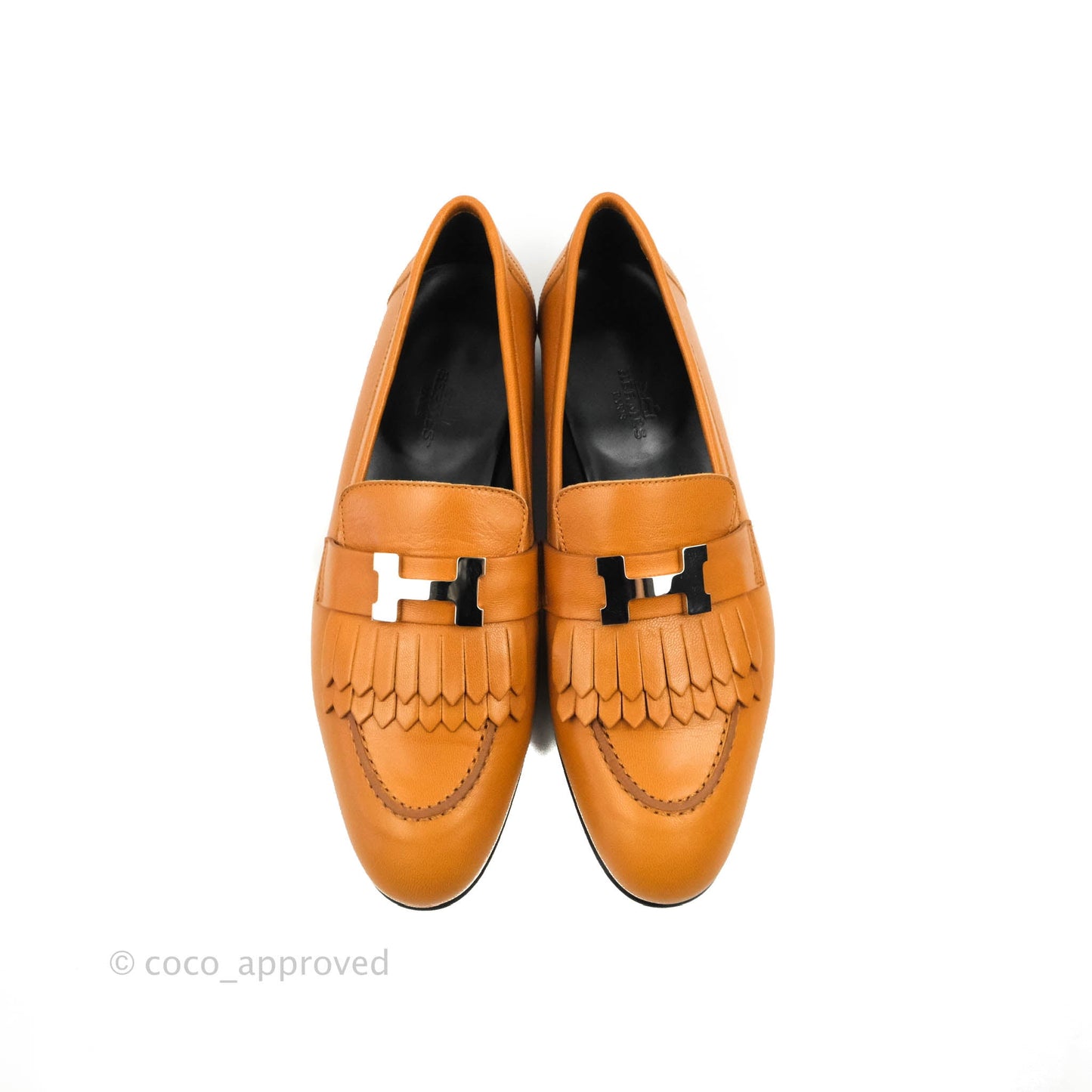 Hermes Royal Loafer Beige Doré Silver Hardware Size 37.5