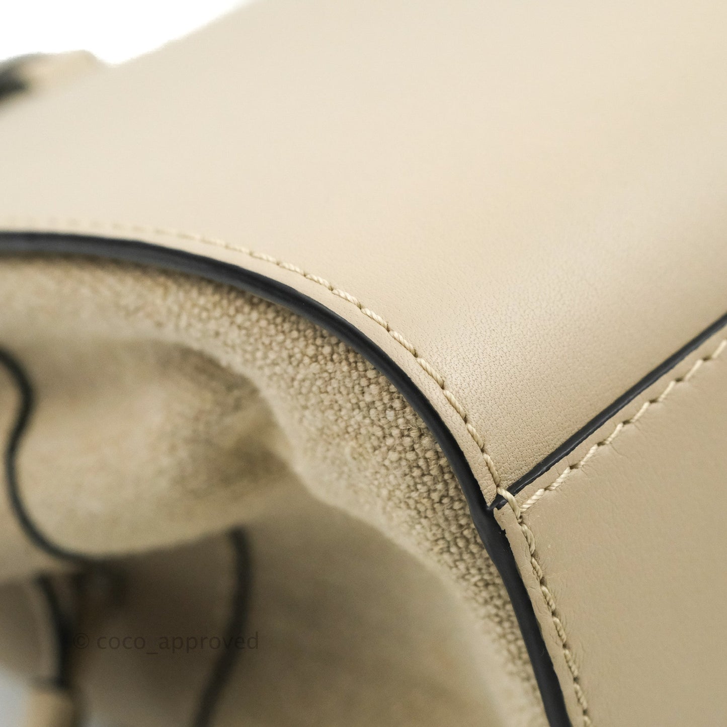 Loewe Mini Hammock Drawstring Taupe Calfskin
