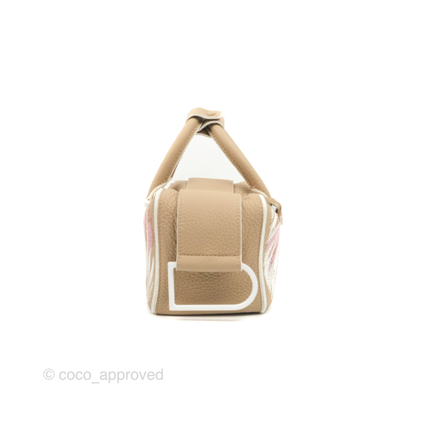Delvaux Cool Box Mini Taurillon Soft Grained Calfskin Sand Broderies