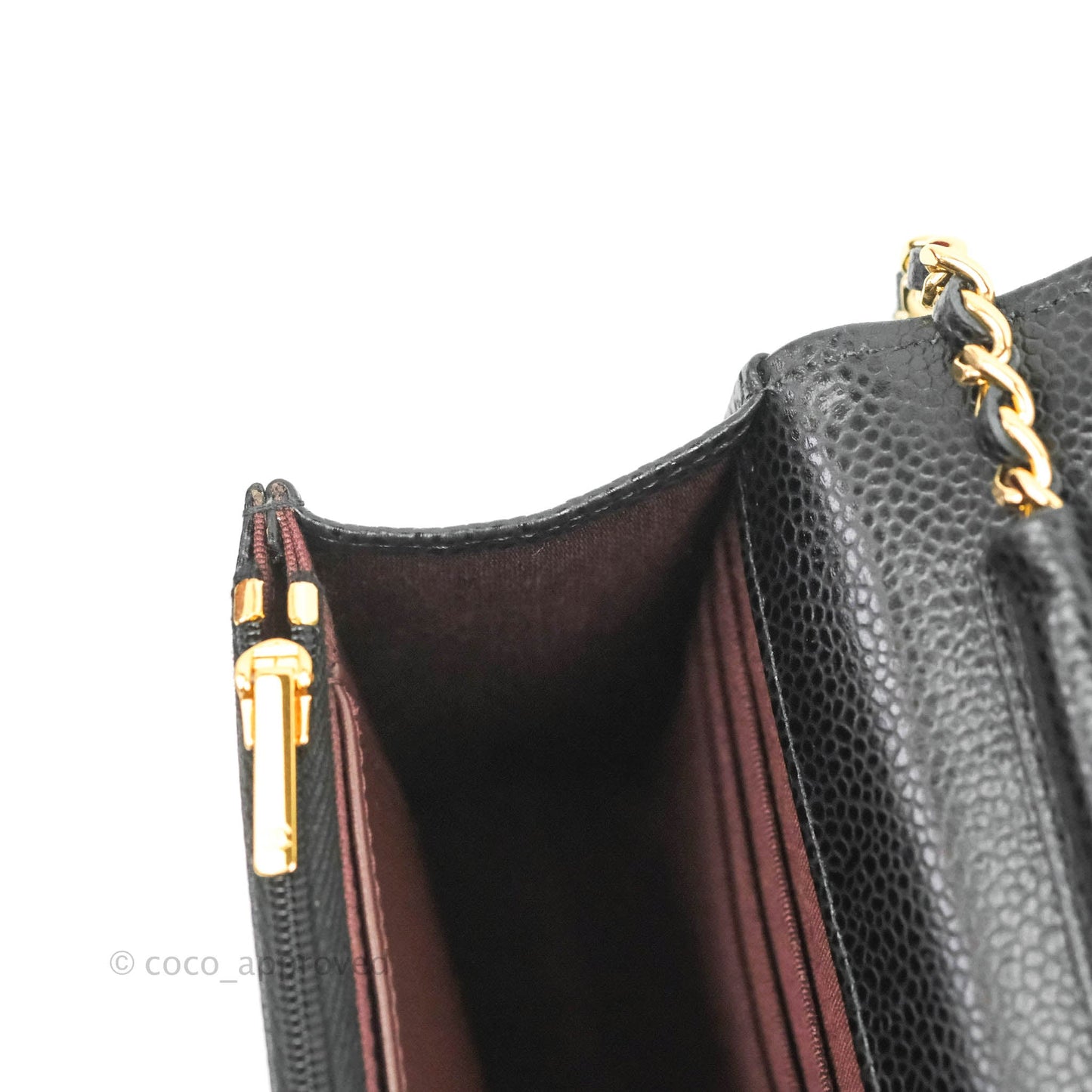 Chanel Quilted Classic WOC Black Caviar Gold Hardware