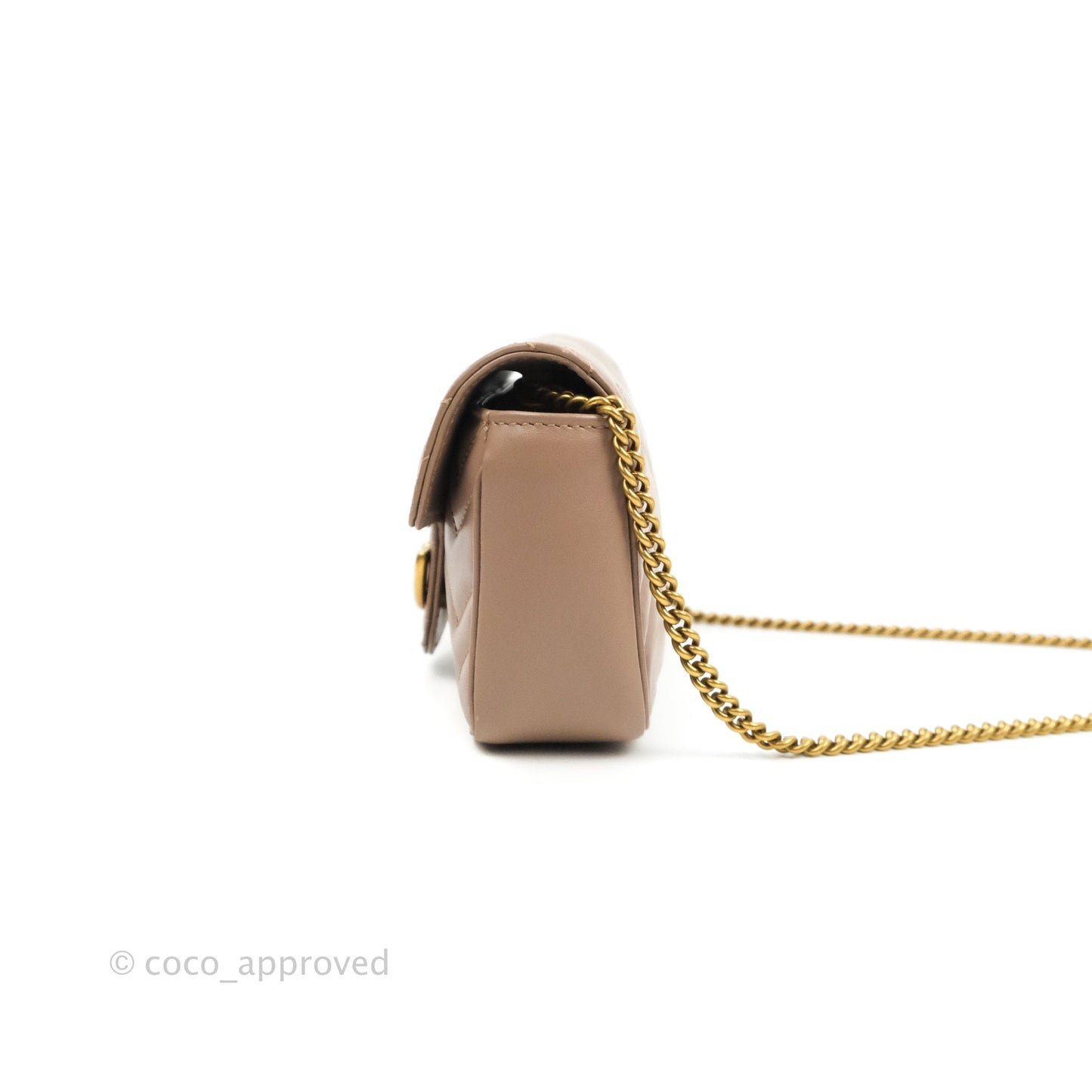 Gucci GG Marmont Matelassé Leather Super Mini Bag Dusty Pink