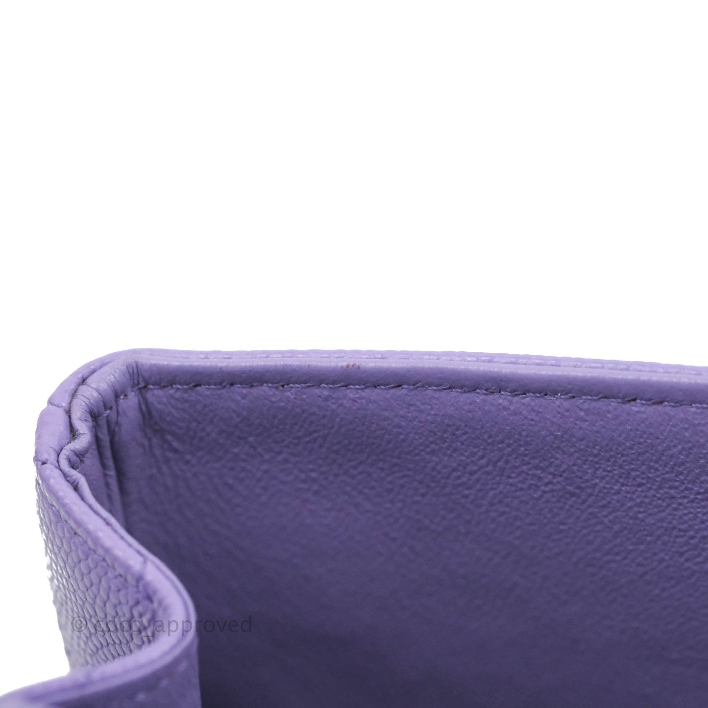 Chanel Small Classic Quilted Flap Purple Caviar Gold Hardware 20S