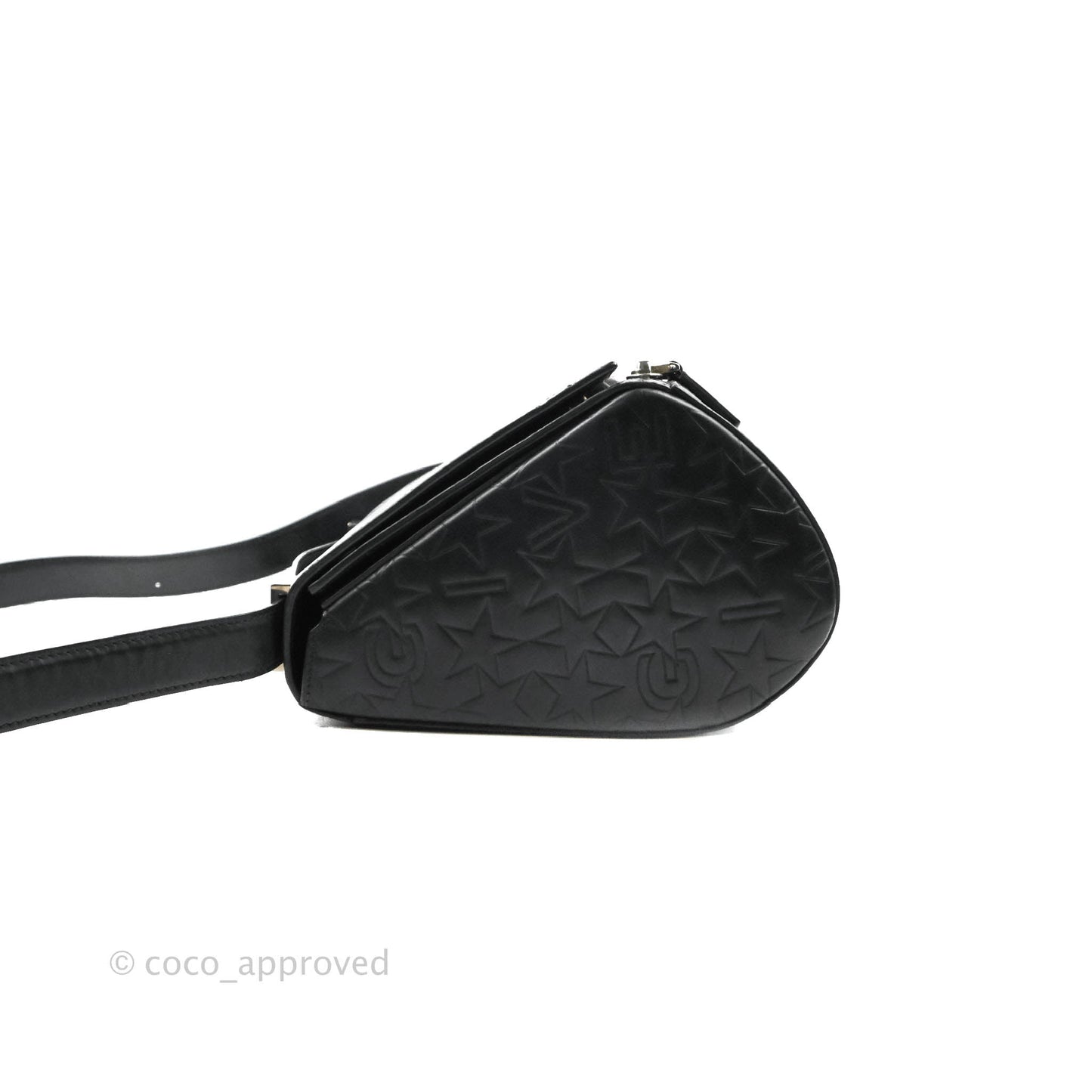Givenchy Calfskin Star Embossed Medium Pandora Box Crossbody Bag Black