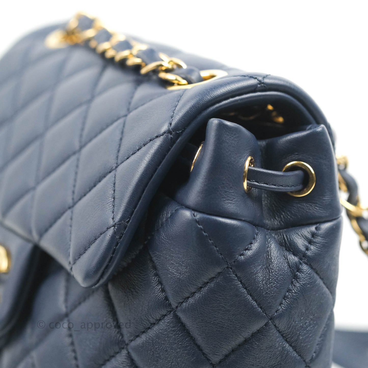 Chanel Mini Navy Calfskin Urban Spirit Backpack ⁣⁣⁣⁣⁣⁣⁣⁣⁣⁣⁣⁣⁣⁣Gold Hardware