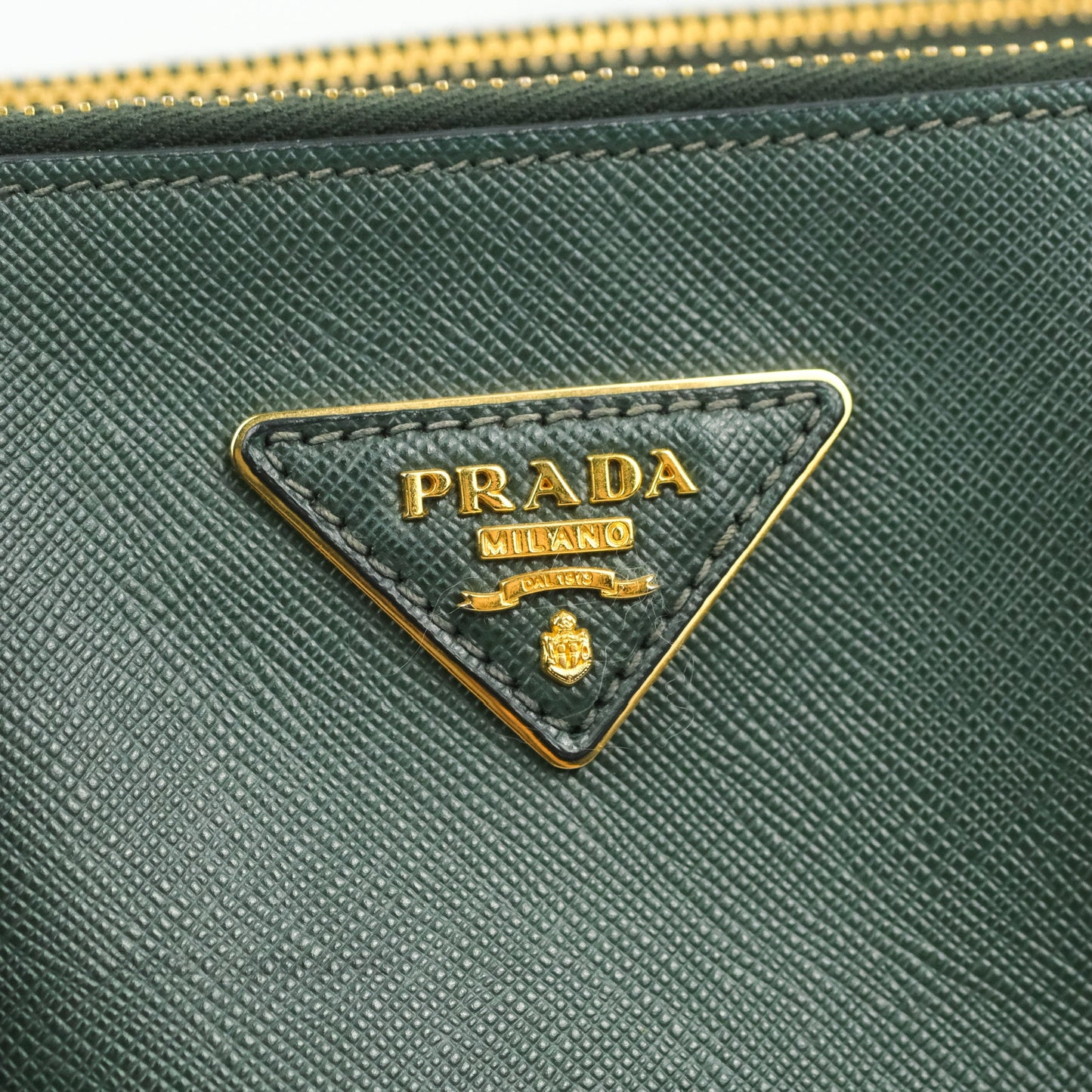 Prada Small Saffiano Lux Galleria Bag Emerald