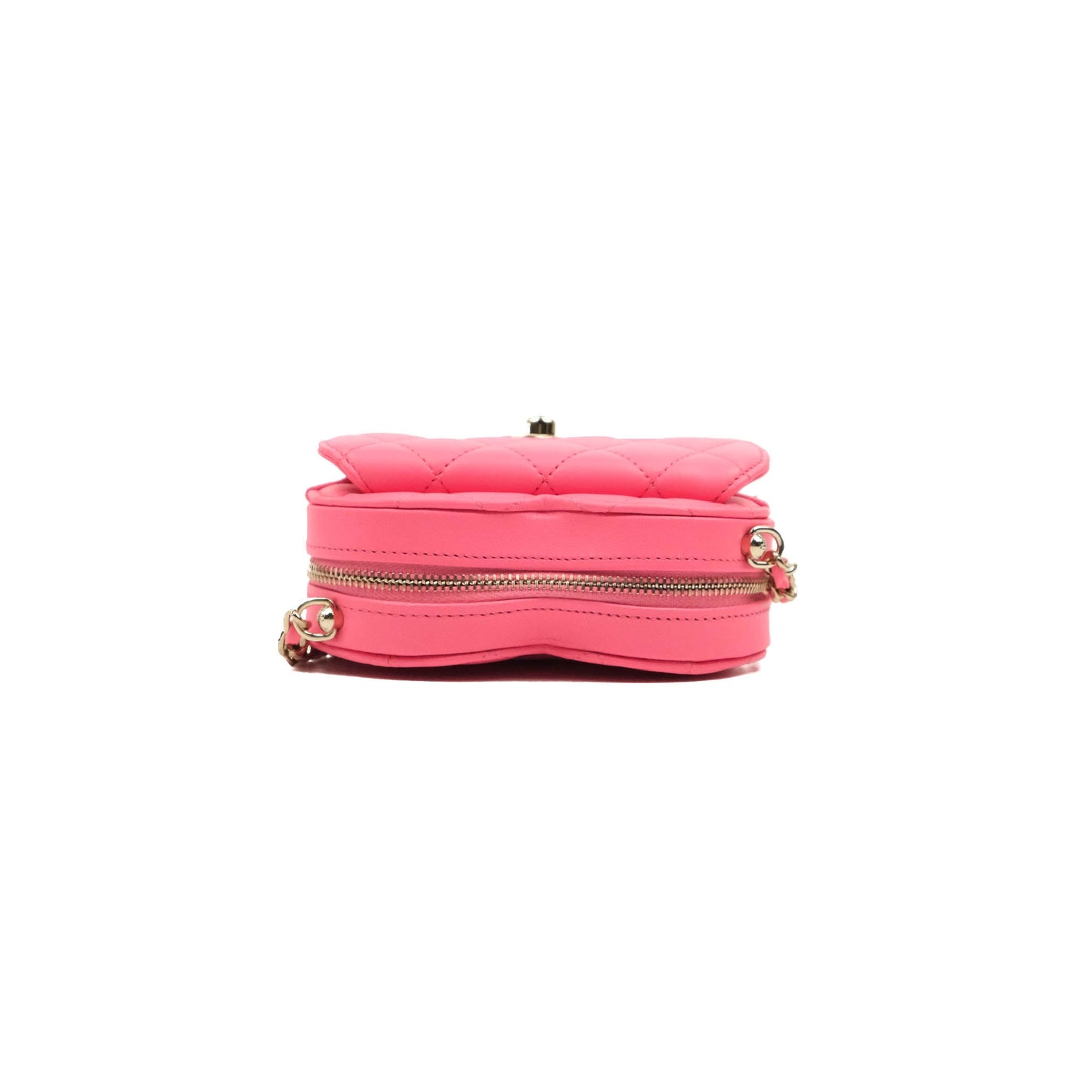 Chanel Small Heart Bag Pink Lambskin Gold Hardware 22S