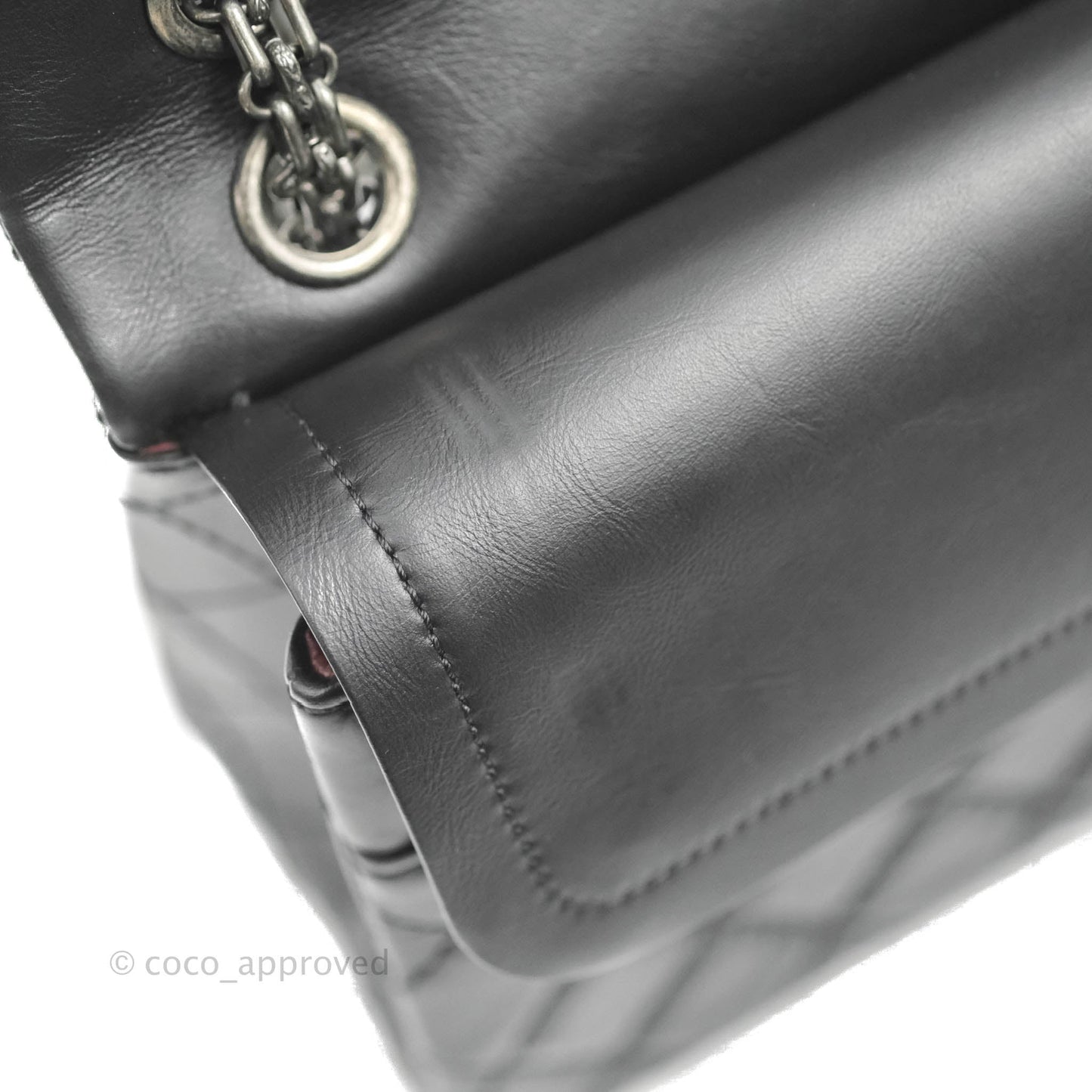Chanel Reissue 225 Quilted Aged Calfskin Black Ruthenium Hardware