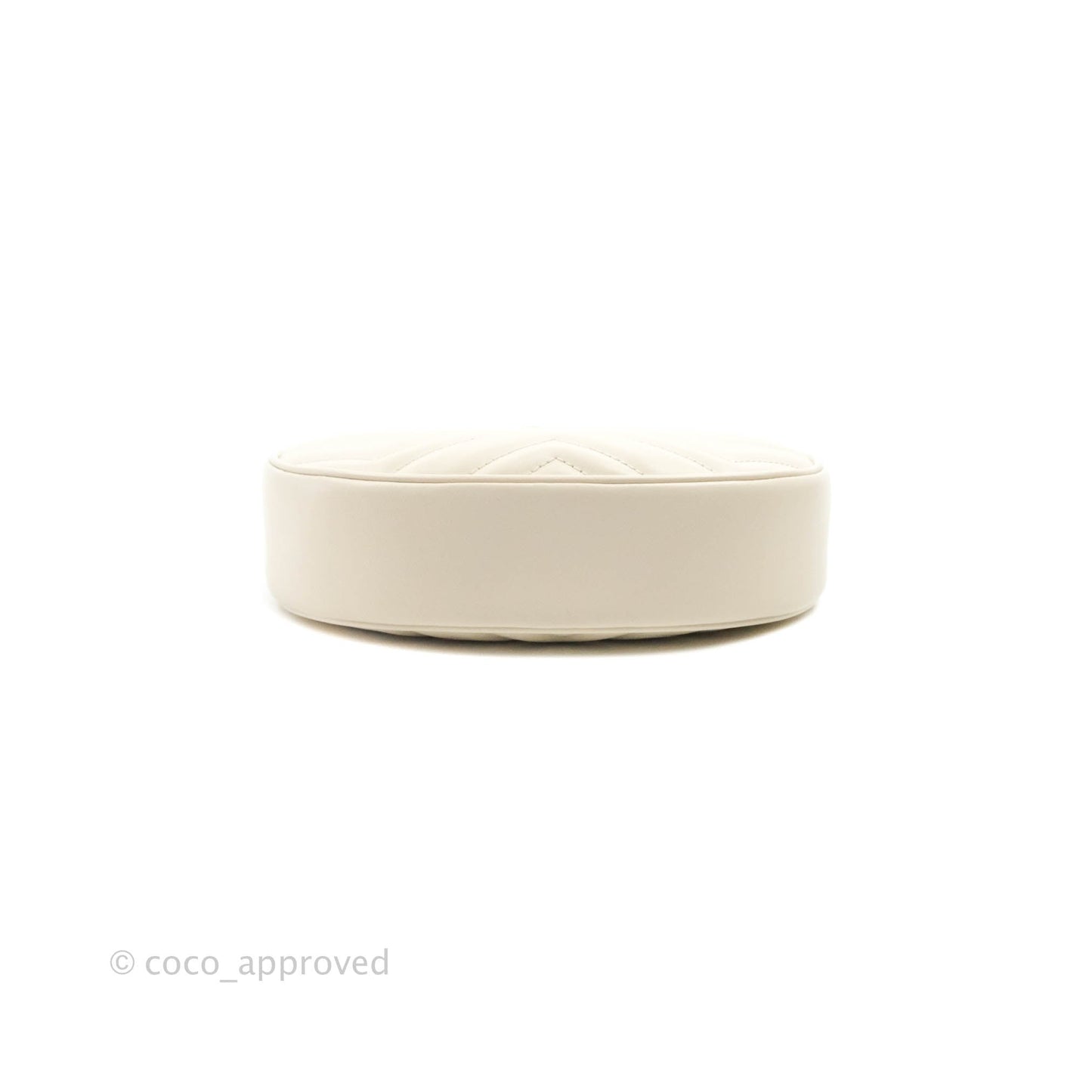Gucci GG Marmont Half Moon-shaped Mini Bag White