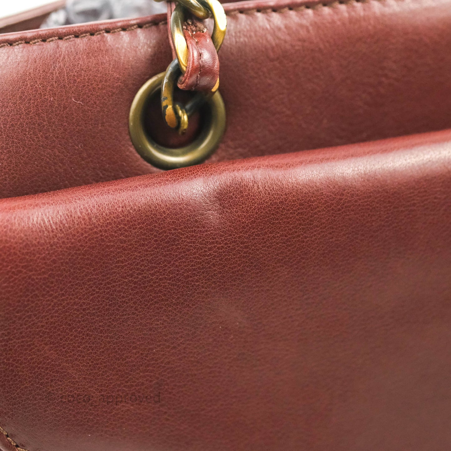 Chanel Vintage Burgundy Calfskin Tote Bag