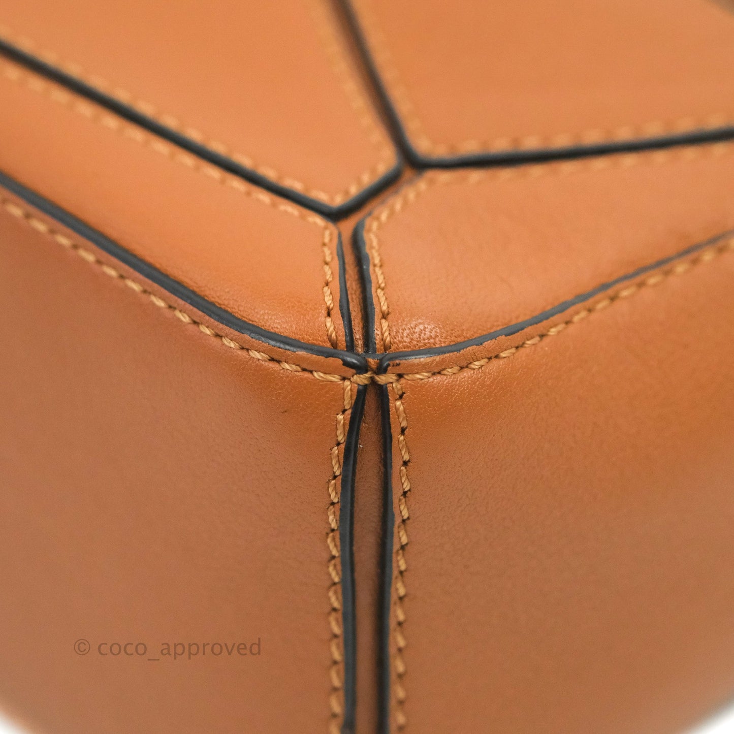 Loewe Mini Puzzle Bag Tan Calfskin Palladium Hardware