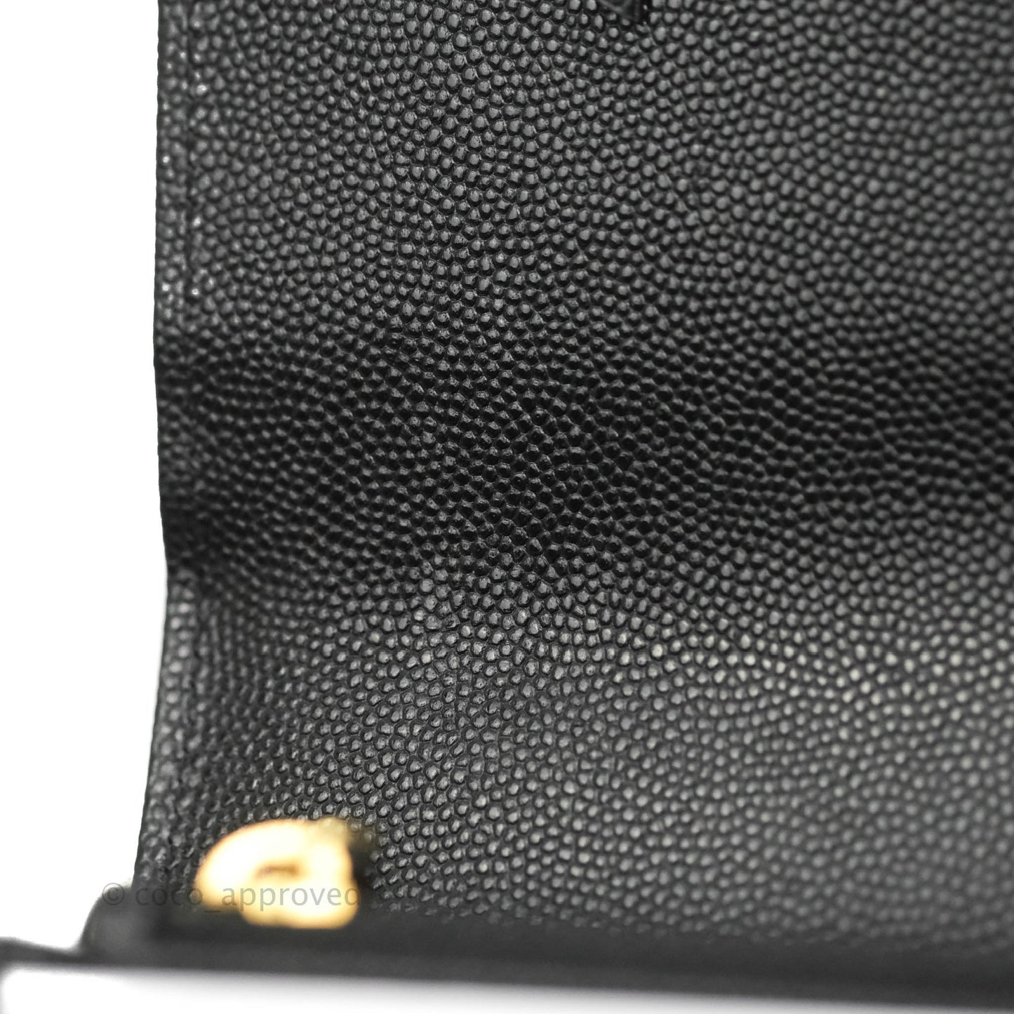Chanel Quilted WOC Black Caviar Gold Hardware 22A