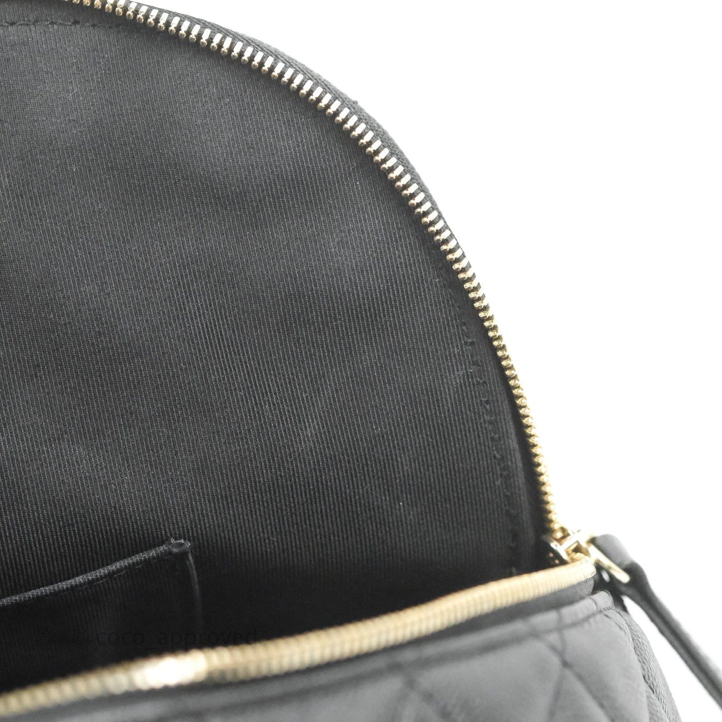 Chanel Quilted Large CC Day Backpack Black Caviar Gold Hardware