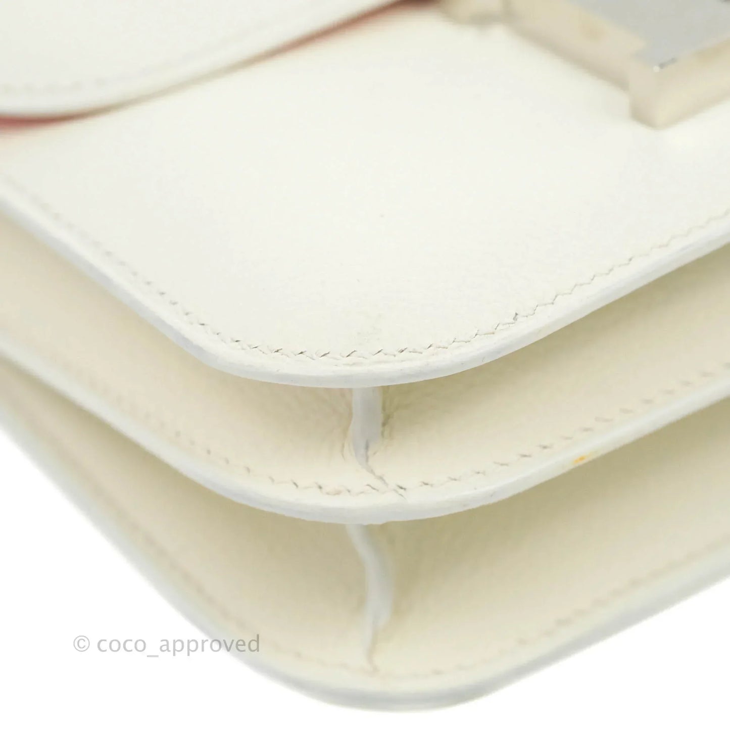 Hermès Constance HSS Mini 18cm White Evercolor Palladium Hardware