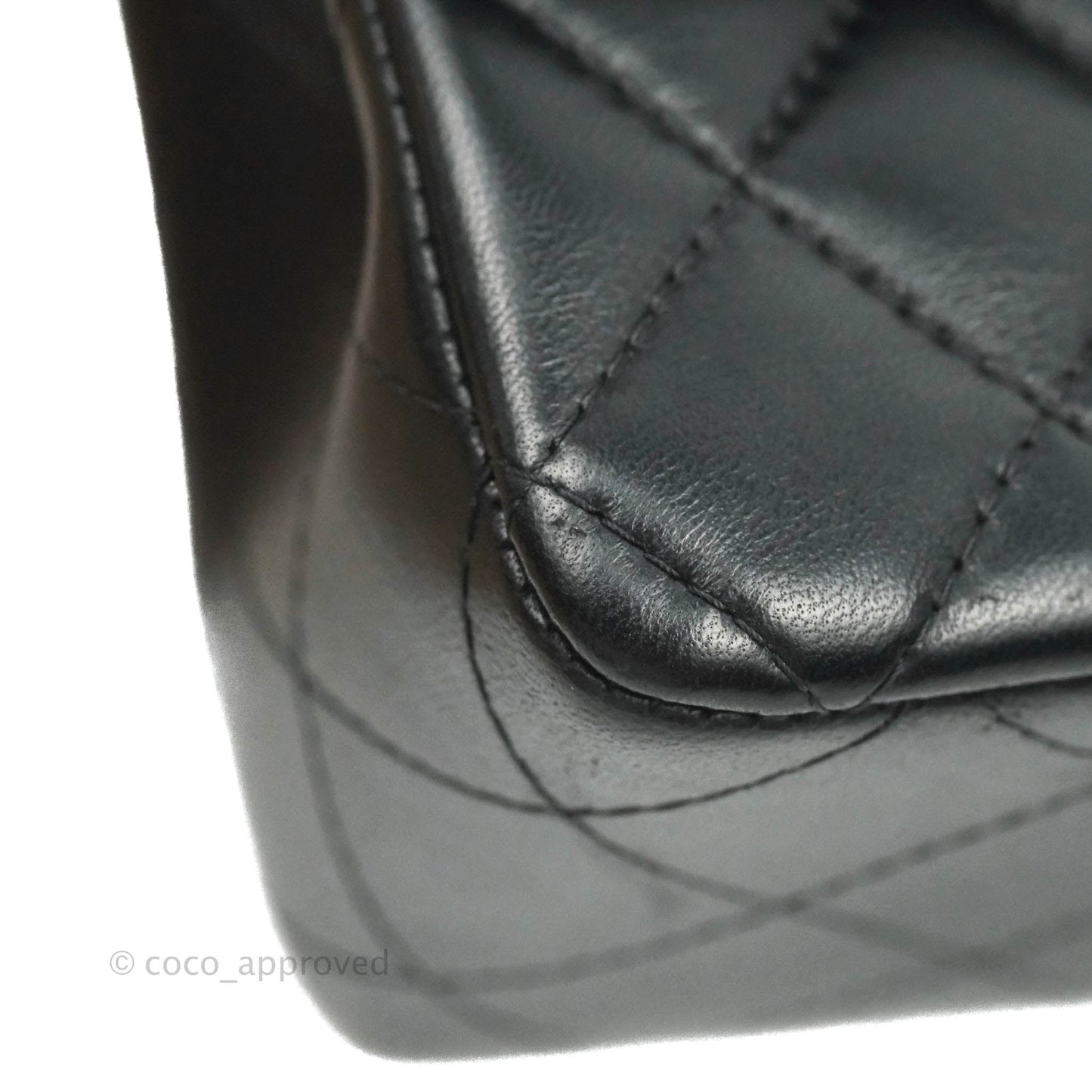 Chanel Quilted Mini Rectangular Black Lambskin Gold Hardware