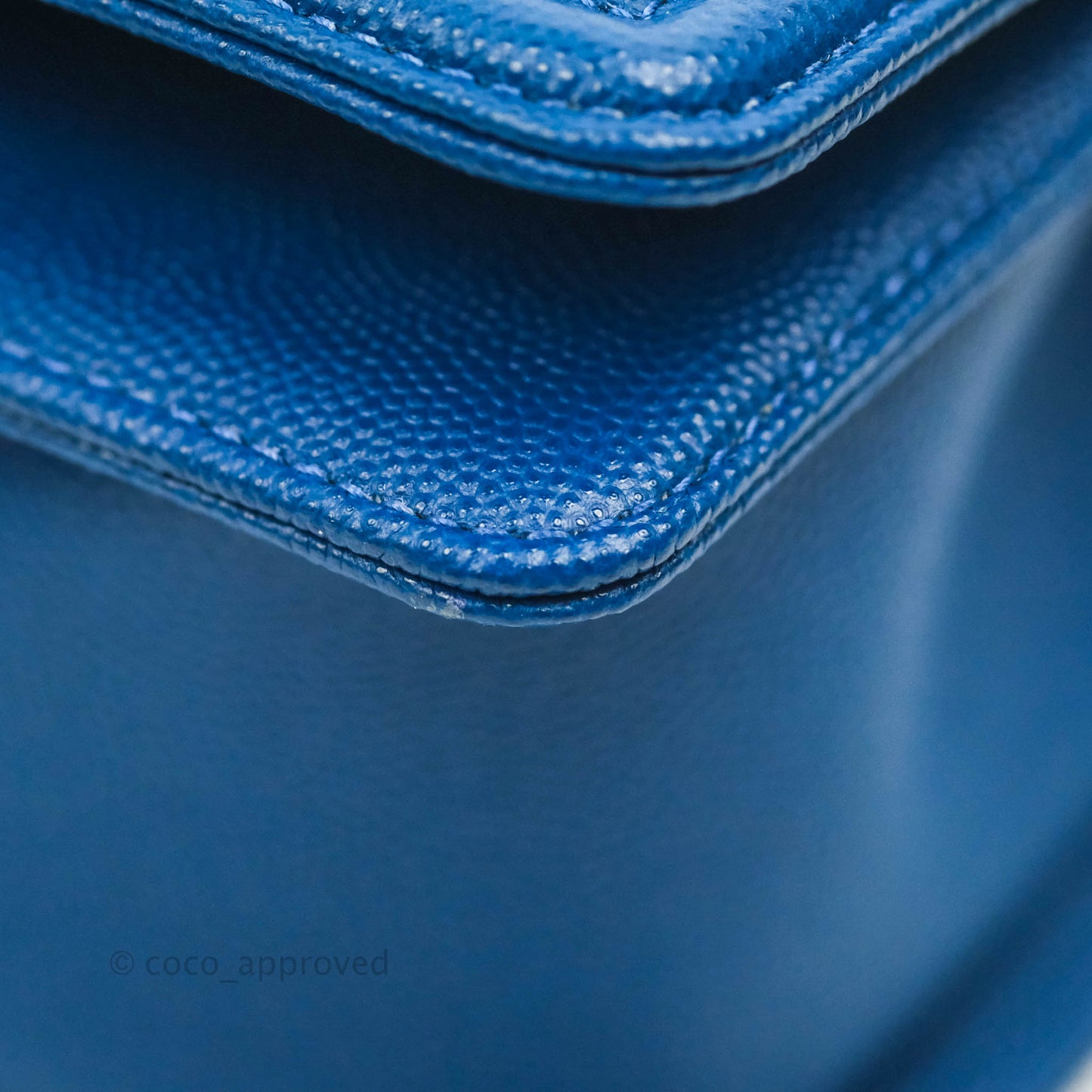 Chanel Quilted Medium Boy Blue Caviar Ruthenium Hardware