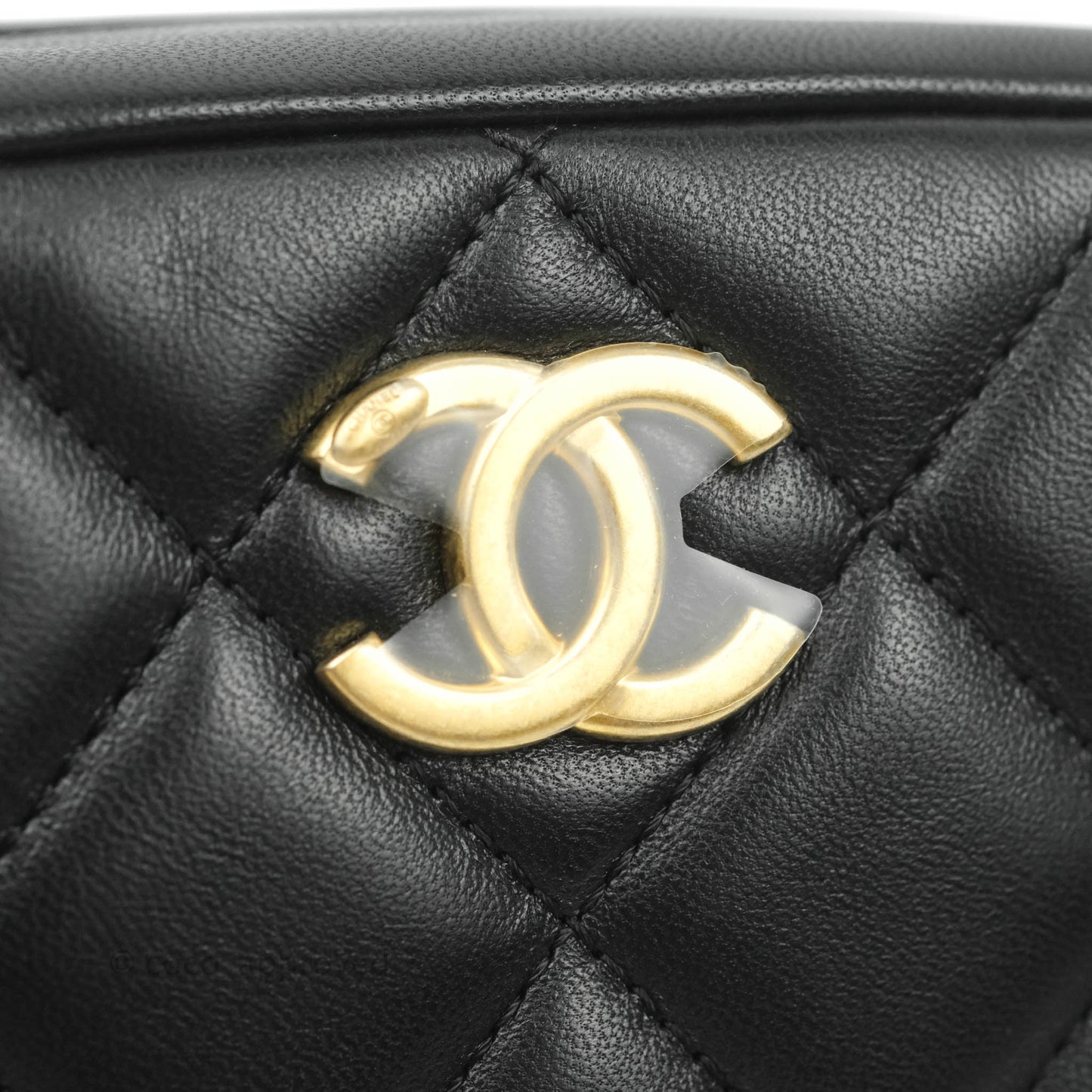 Chanel My Perfect Camera Pearl Adjustable Strap Black Lambskin Gold Hardware