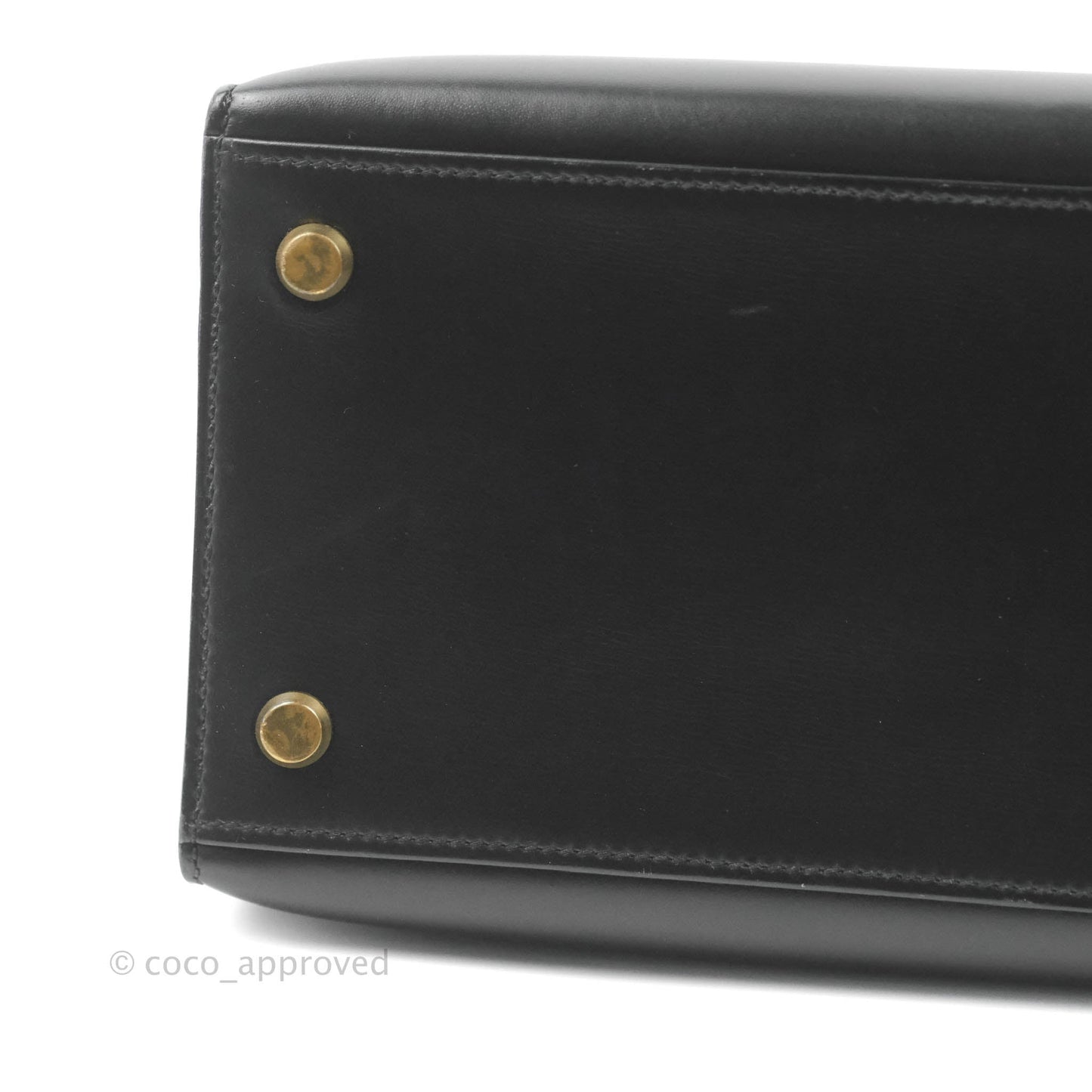 Hermès Kelly 28 Vintage Sellier Black Box Leather Gold Hardware