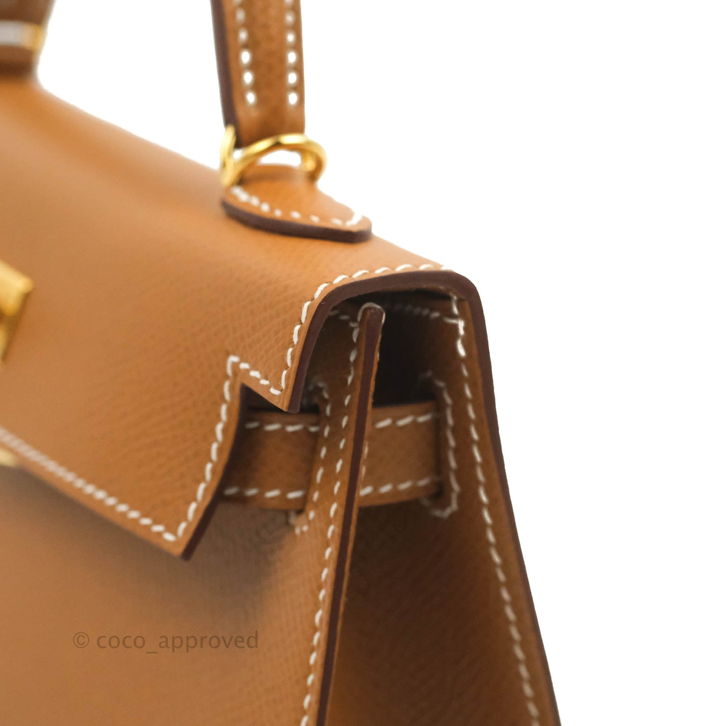 Hermès Mini Kelly II Gold Epsom Gold Hardware