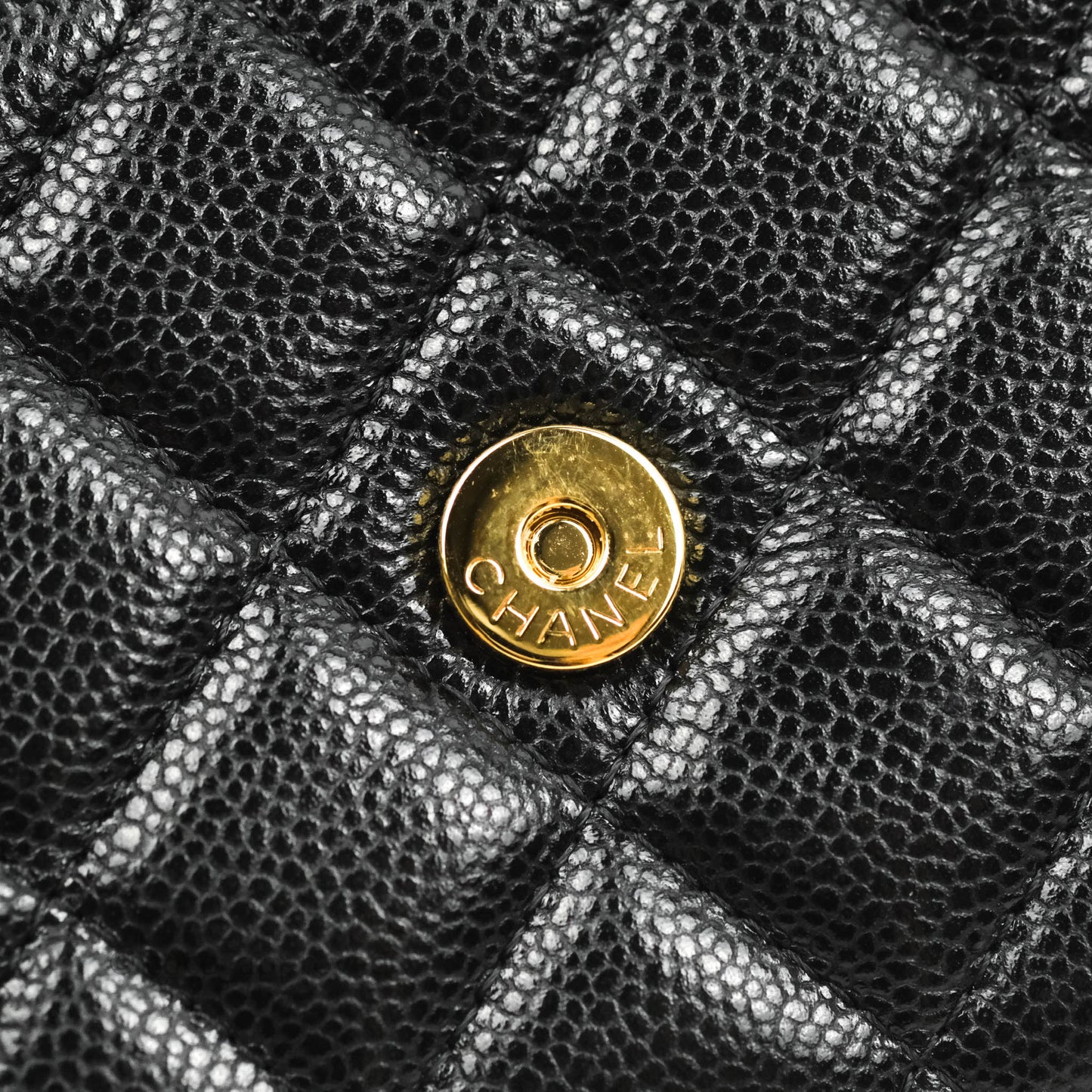 Chanel Quilted Wallet on Chain WOC CC Coco Chain Black Caviar Gold Hardware