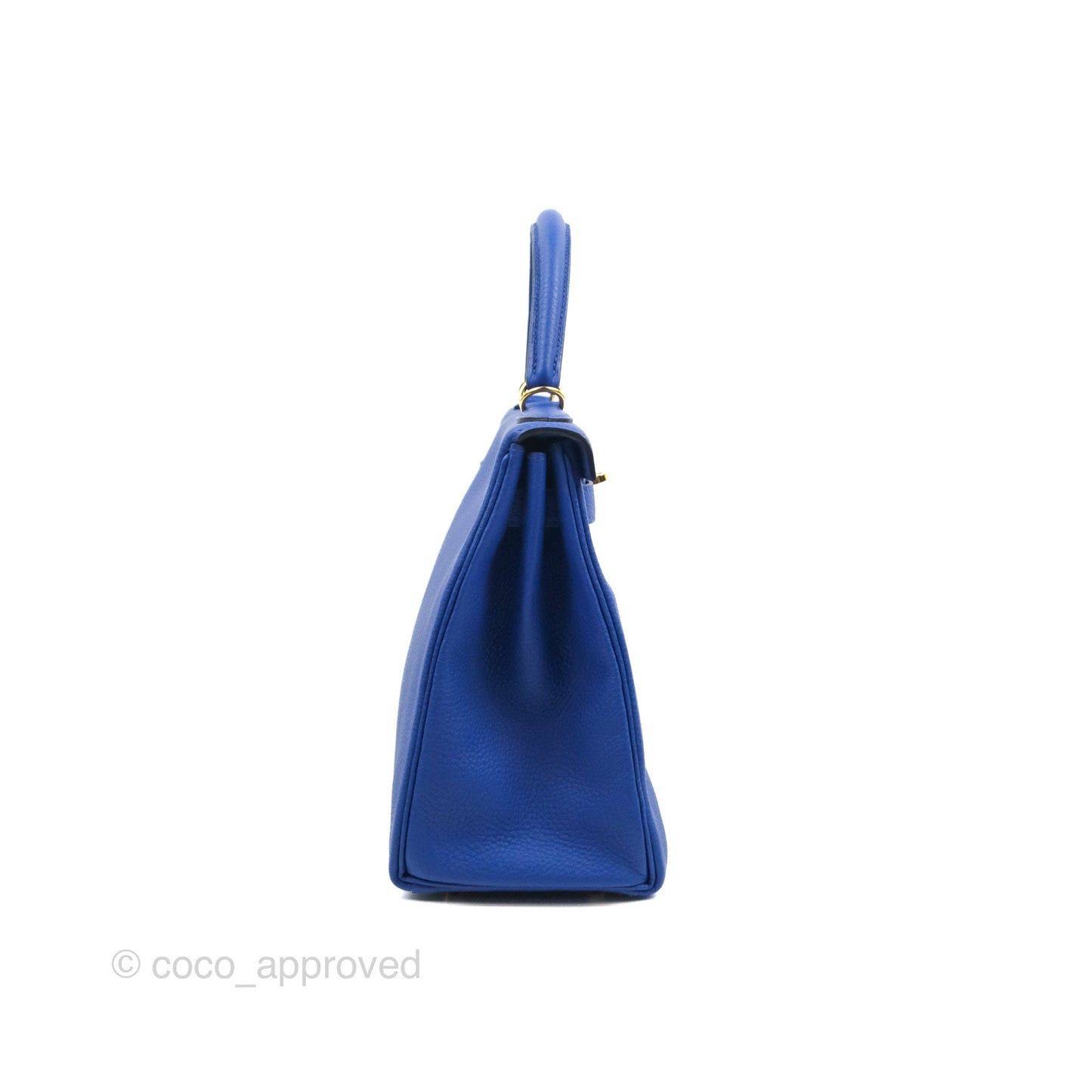 Hermès Kelly Retourne 28 Bleu Royal Togo Gold Hardware