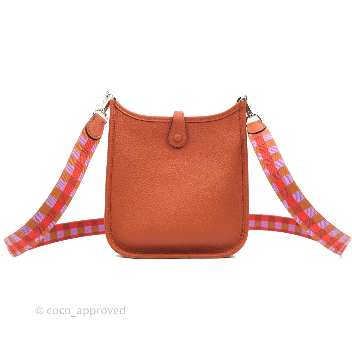 Hermès Mini Evelyne 16 Brick Clemence Palladium Hardware