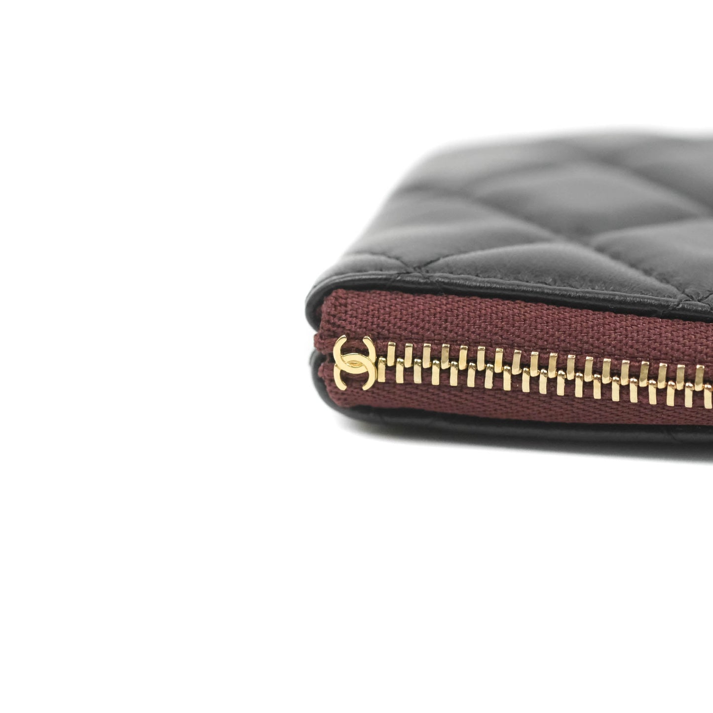 Chanel Quilted Mini O Case Black Lambskin Gold Hardware