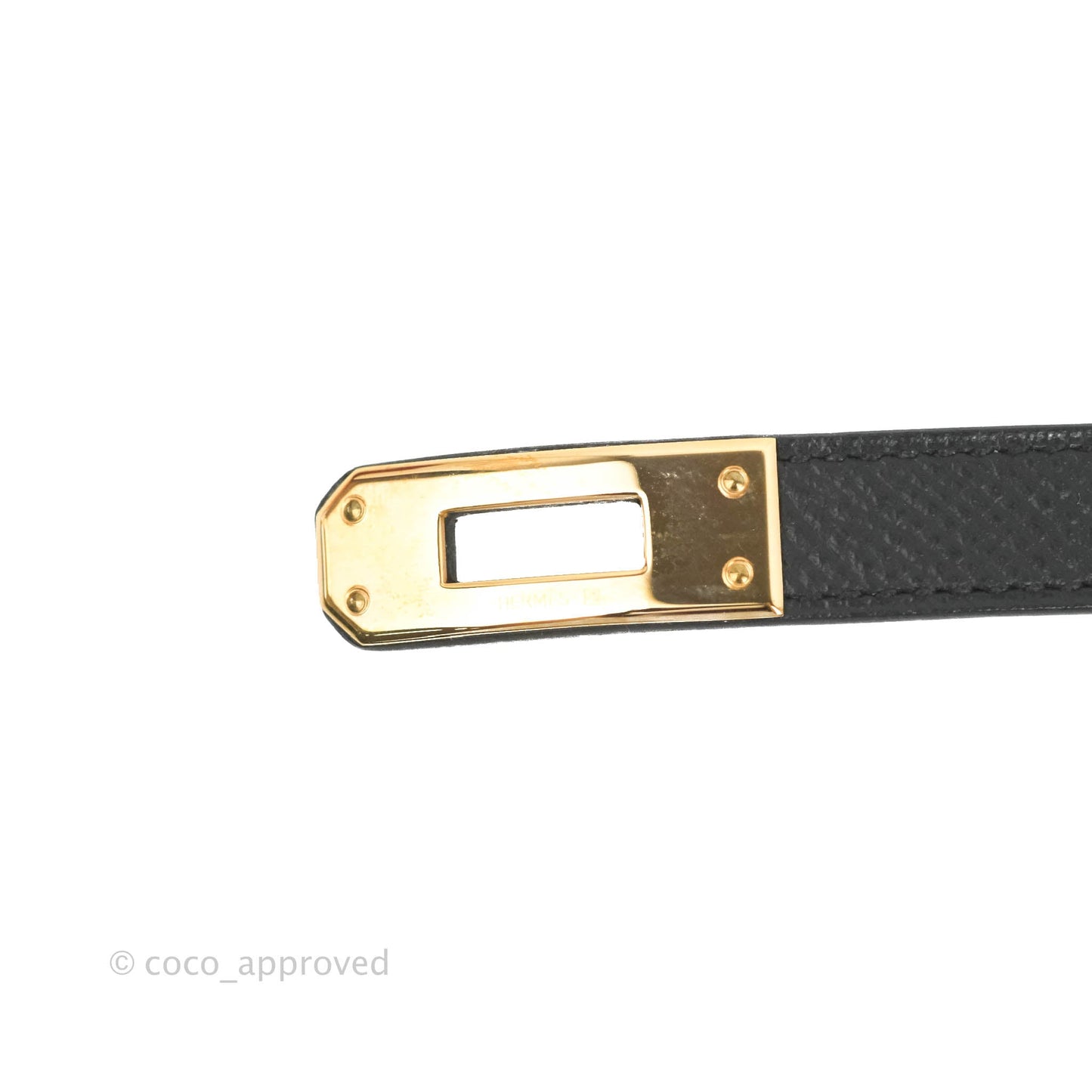 Hermès Kelly Double Tour Bracelet Black Epsom Rose Gold Hardware