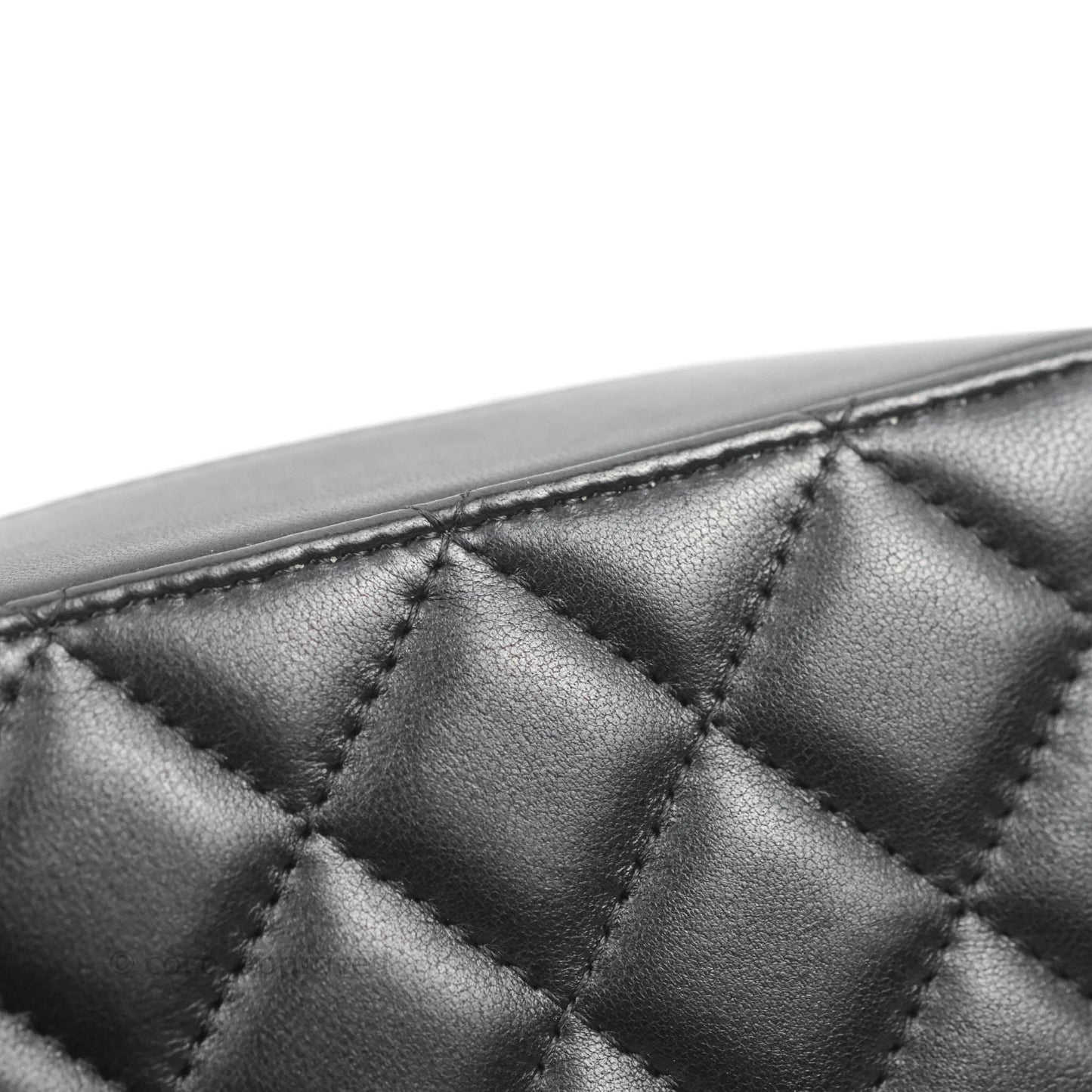 Chanel Mini Pearl Crush Quilted Camera Case Black Lambskin Aged Gold Hardware