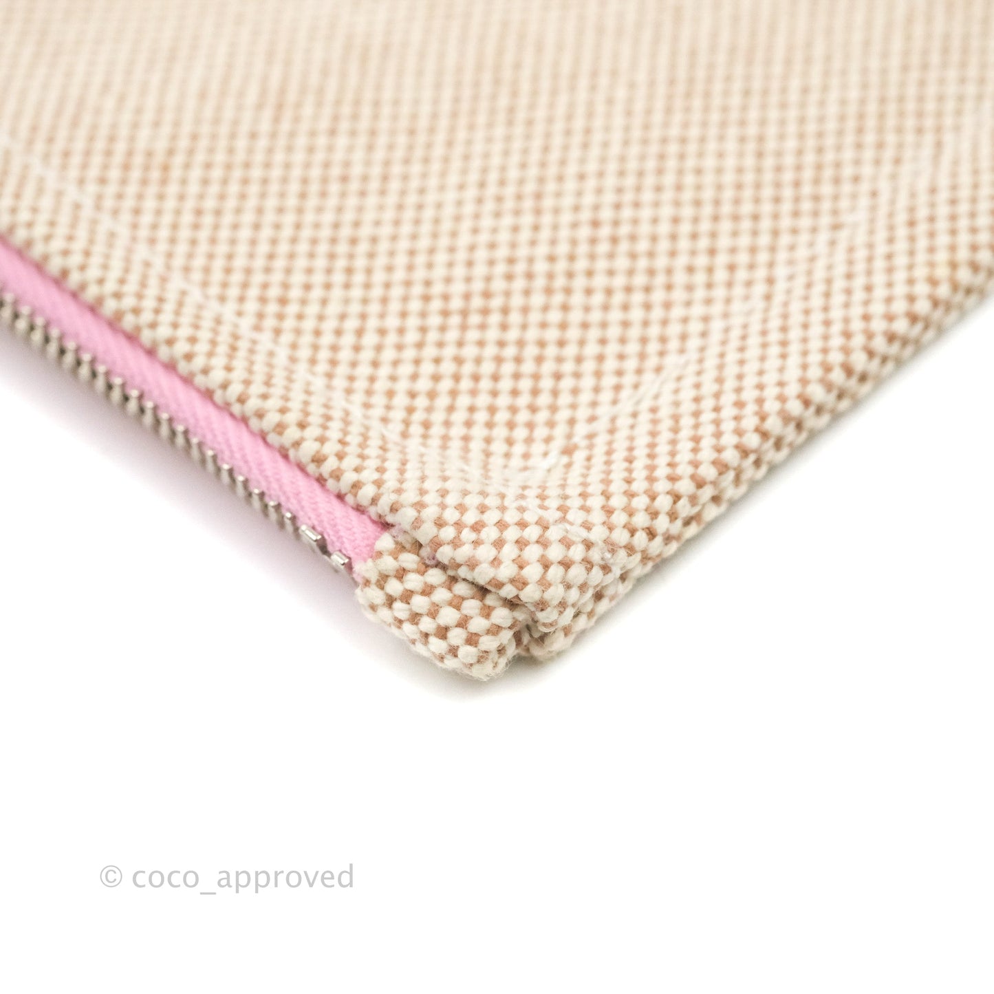 Hermès Small Bain New Yachting Pouch Cotton Pink