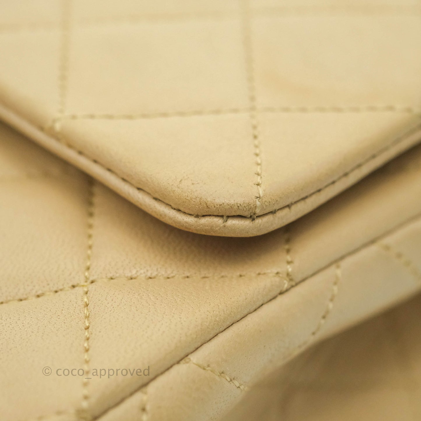 Chanel Classic Vintage Small Flap Beige Lambskin 24K Gold Hardware