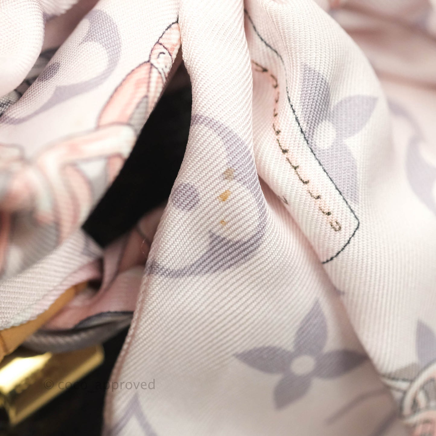 LV Pallas BB Pink Monogram Canvas Shoulder Bag With Twilly