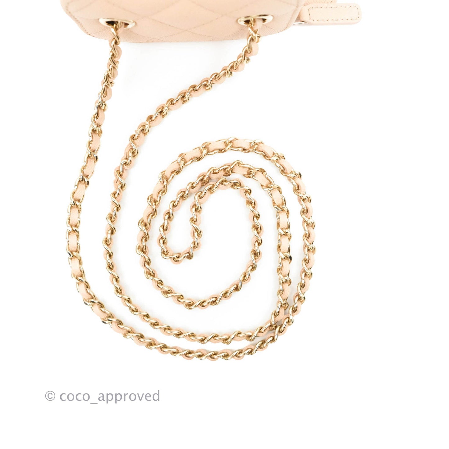 Chanel Classic Mini Vanity With Chain Light Pink Caviar Gold Hardware
