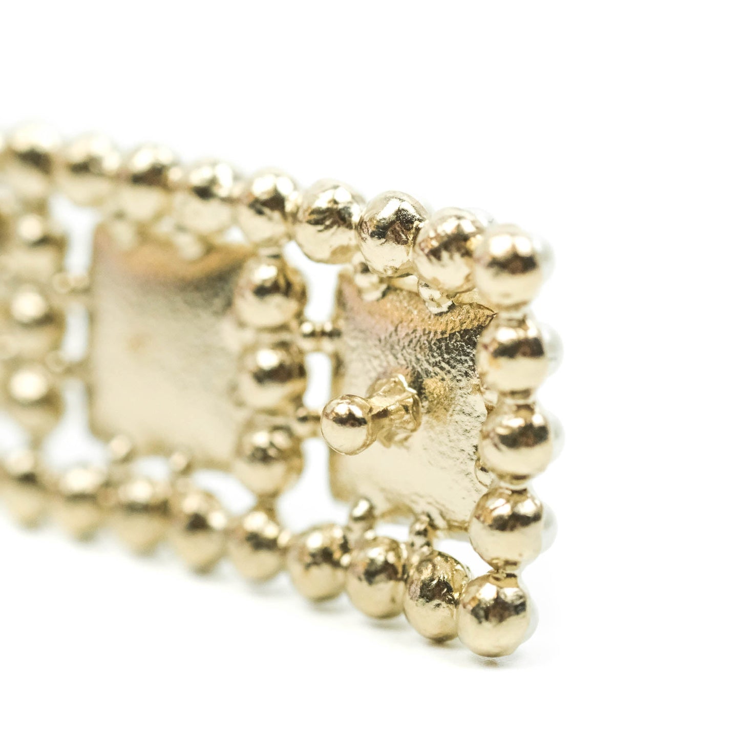 Chanel CC Pearl Grey Resin Hair Clip Gold Tone 21V