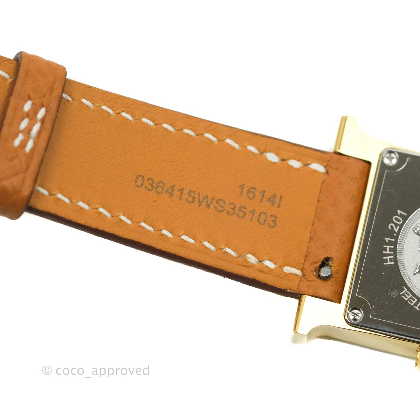 Hermès Heure H PM Watch Gold Epsom Gold Hardware
