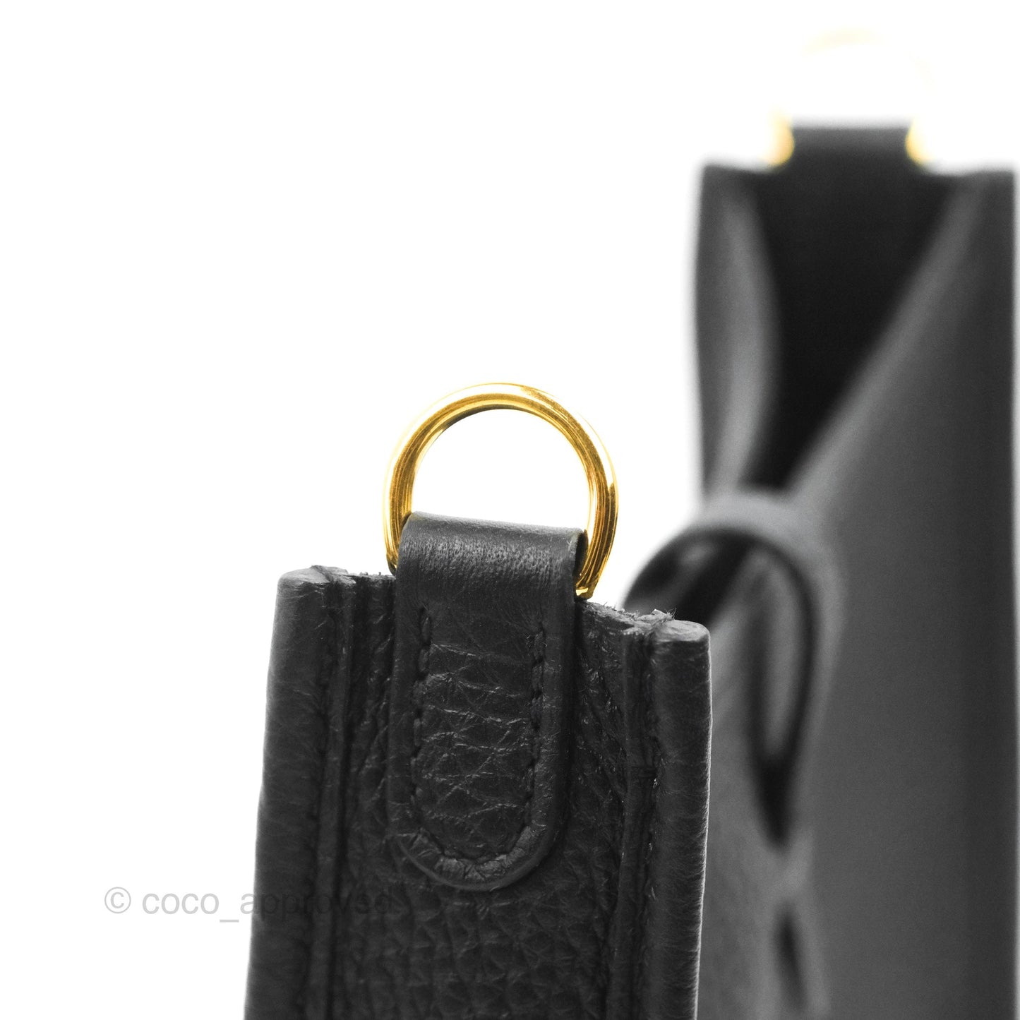Hermès Mini Evelyne 16 Black Clemence Gold Hardware